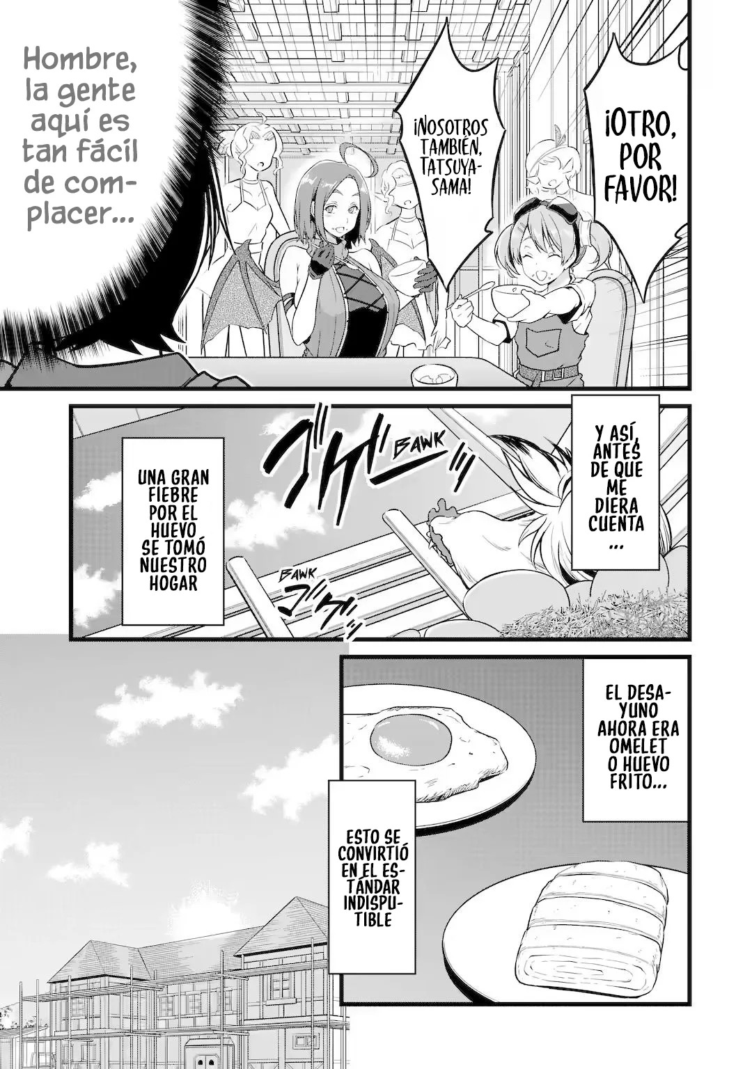 Yuru Fuwa Noka No Moji Bake Skill Capitulo 20.1: Arroz con huevo y un nuevo hogar Parte 1 página 15
