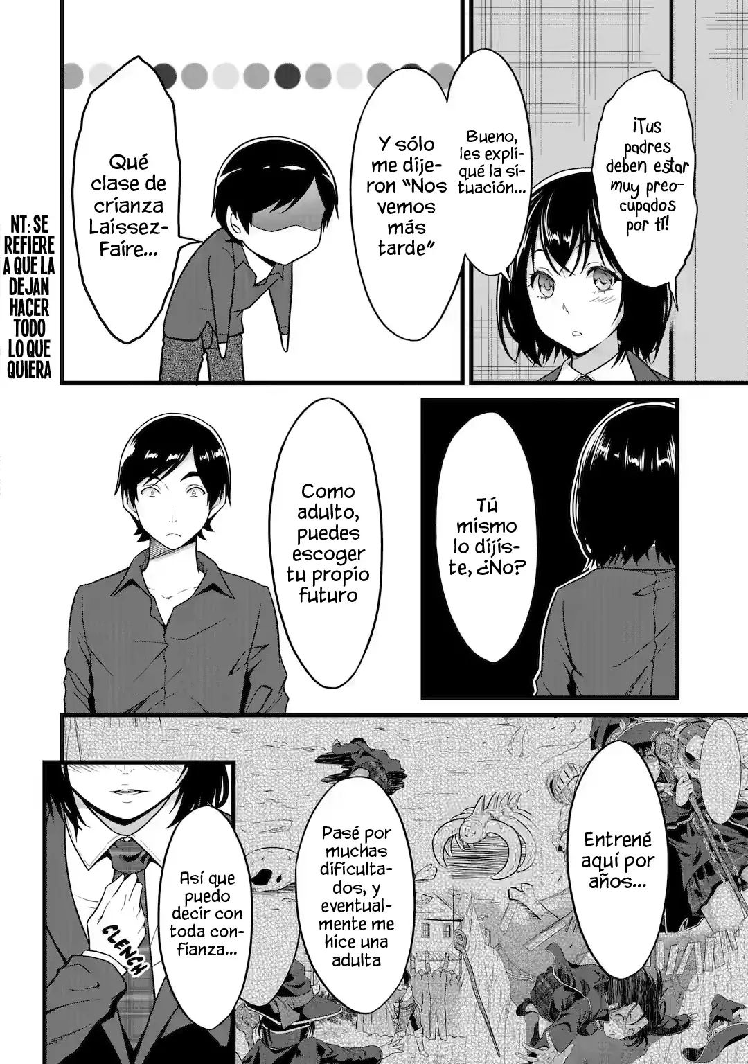 Yuru Fuwa Noka No Moji Bake Skill Capitulo 24.4: El lado oscuro de Japón y un adiós Parte 4 página 7