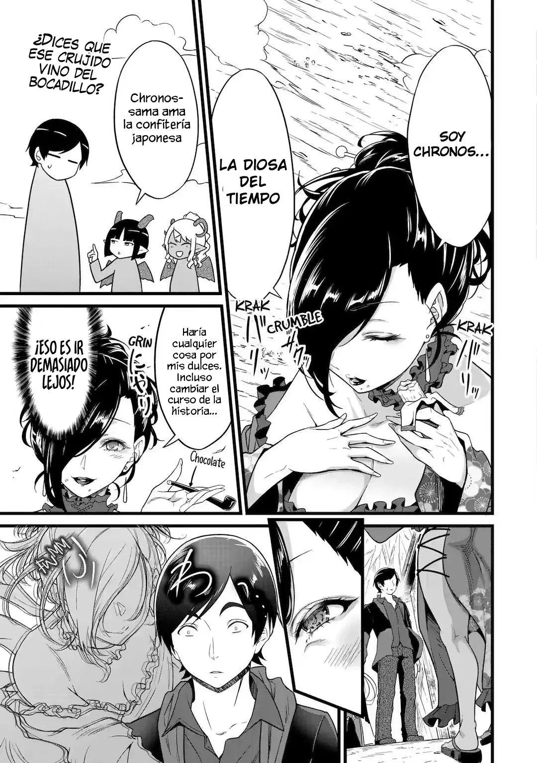 Yuru Fuwa Noka No Moji Bake Skill Capitulo 25.4: Ángeles y el rey demonio de los caramelos baratos Parte 4 página 5