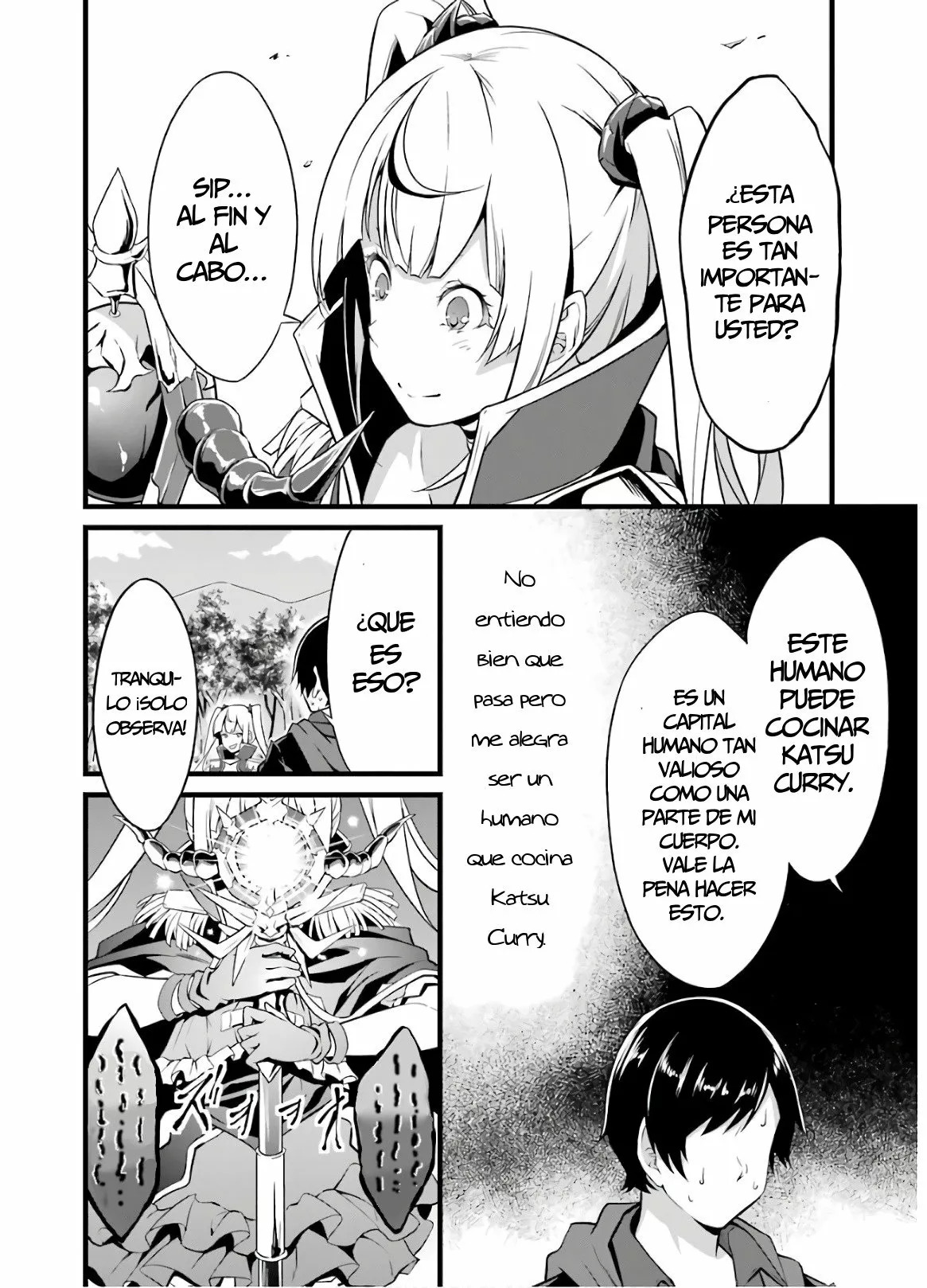 Yuru Fuwa Noka No Moji Bake Skill Capitulo 6: El demonio del curry página 45