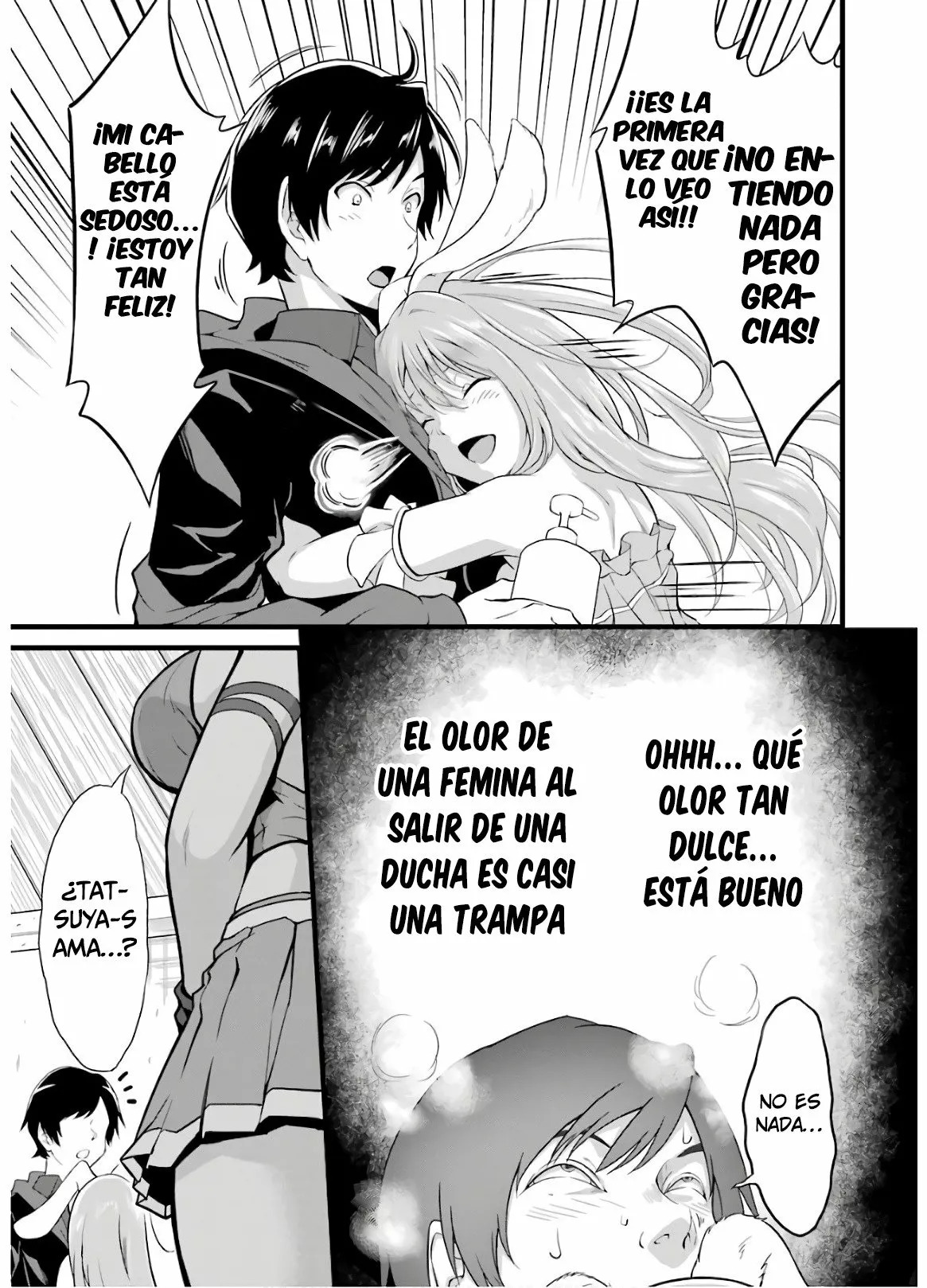 Yuru Fuwa Noka No Moji Bake Skill Capitulo 7: Ofuro y Shampoo página 15