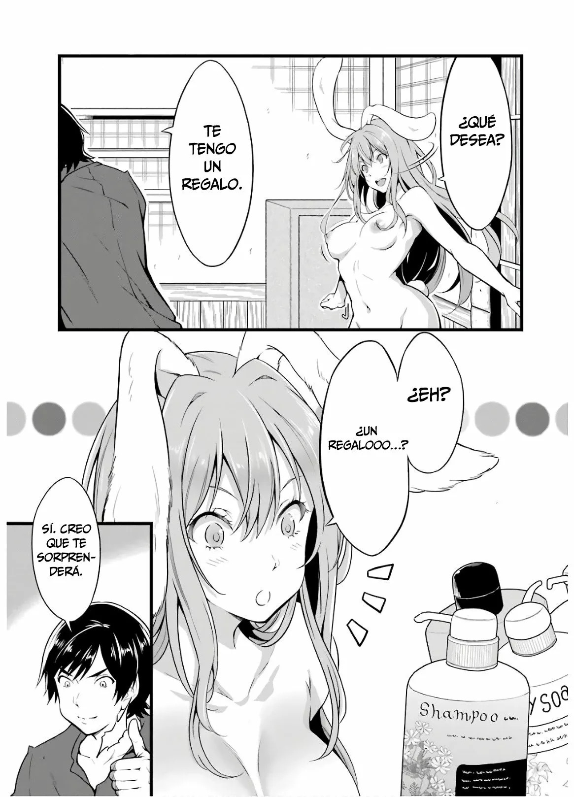 Yuru Fuwa Noka No Moji Bake Skill Capitulo 7: Ofuro y Shampoo página 9