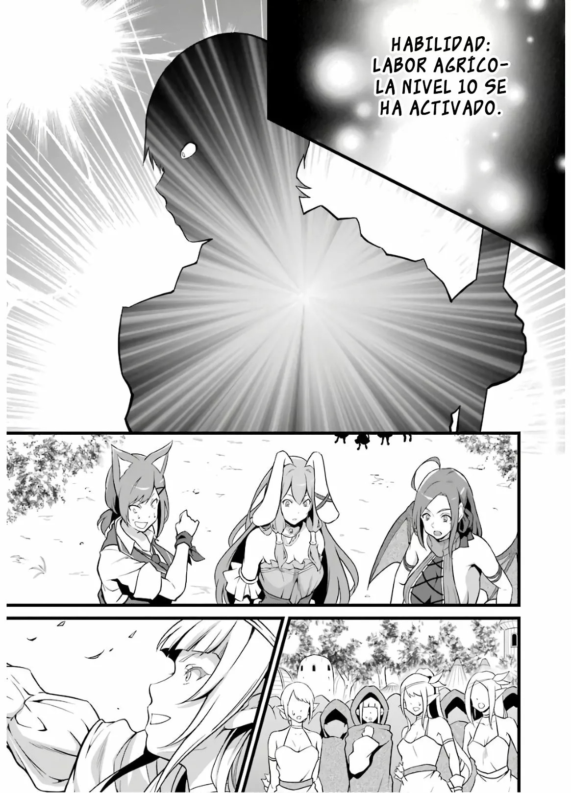 Yuru Fuwa Noka No Moji Bake Skill Capitulo 8: Elfo contra conejito página 54