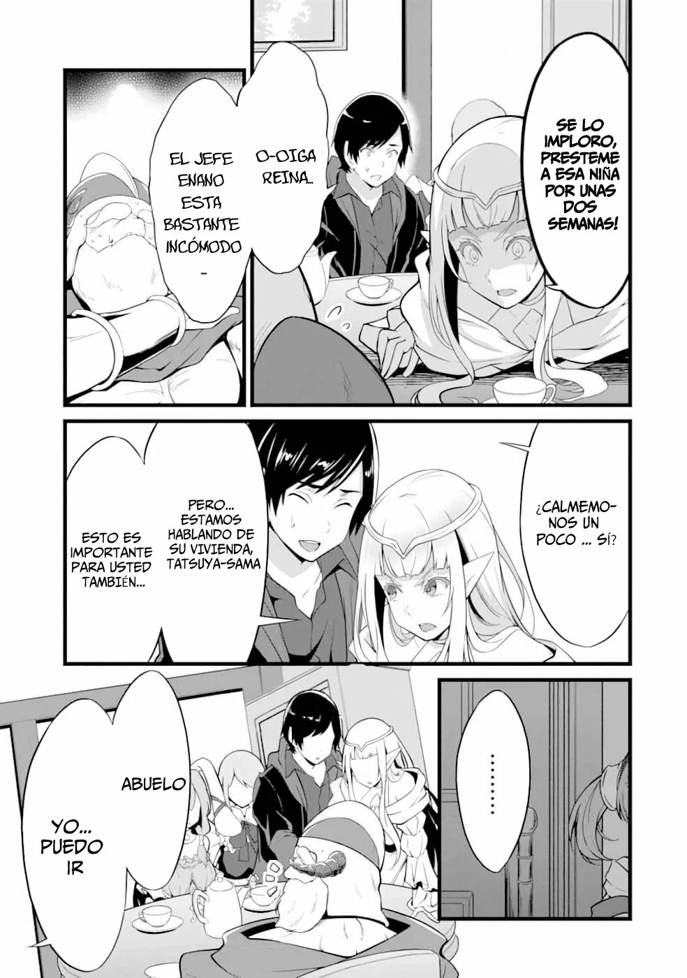 Yuru Fuwa Noka No Moji Bake Skill Capitulo 9: La reina elfo y los enanos página 35