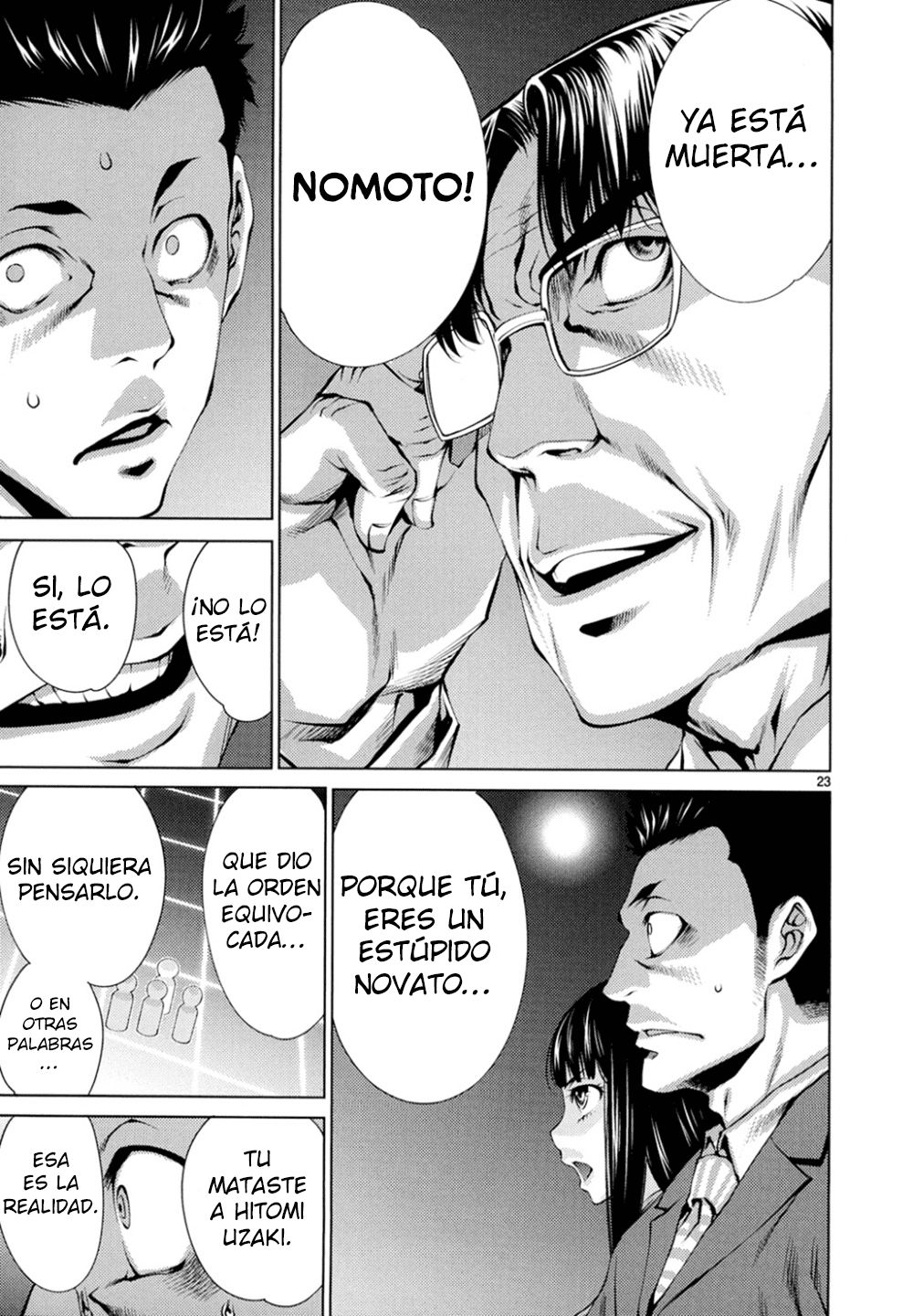 Killing Bites Capitulo 21: ¡Tu pieza ya esta muerta, Nomoto! página 22