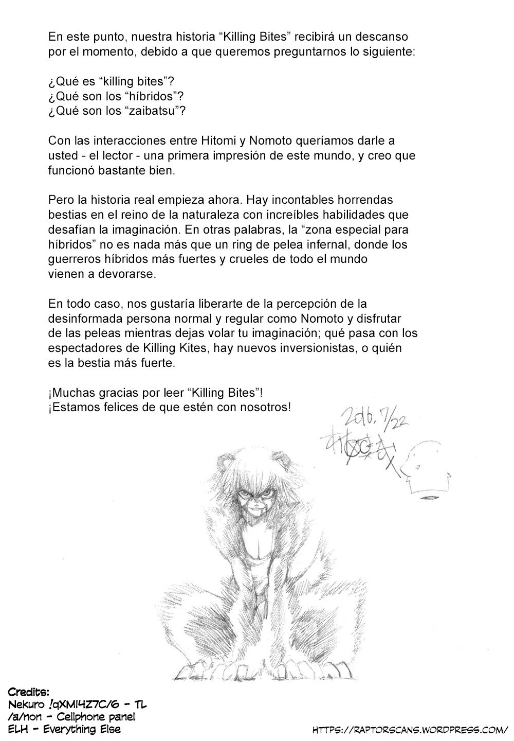 Killing Bites Capitulo 30: ¡Gracias por todo! página 45