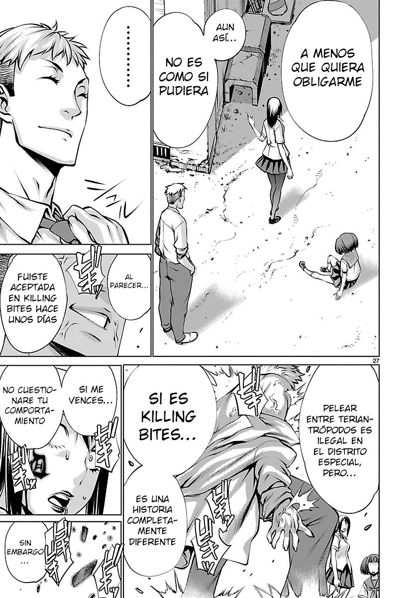 Killing Bites Capitulo 34: Por favor, Ignore lo que hizo Tasuku Chan página 27