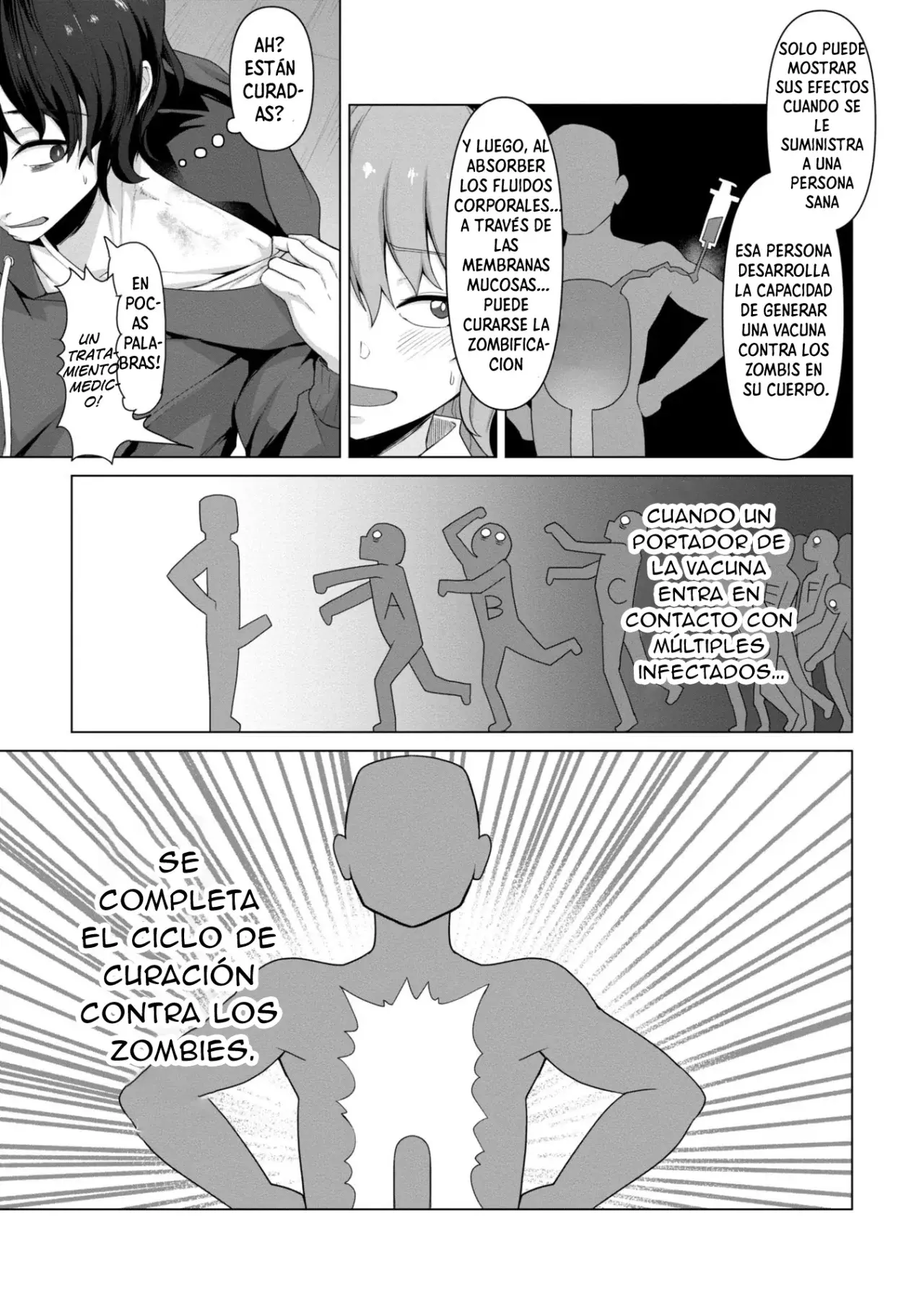 Solo mi vacuna puede salvar el mundo convertido en zombis Capitulo 1 página 50
