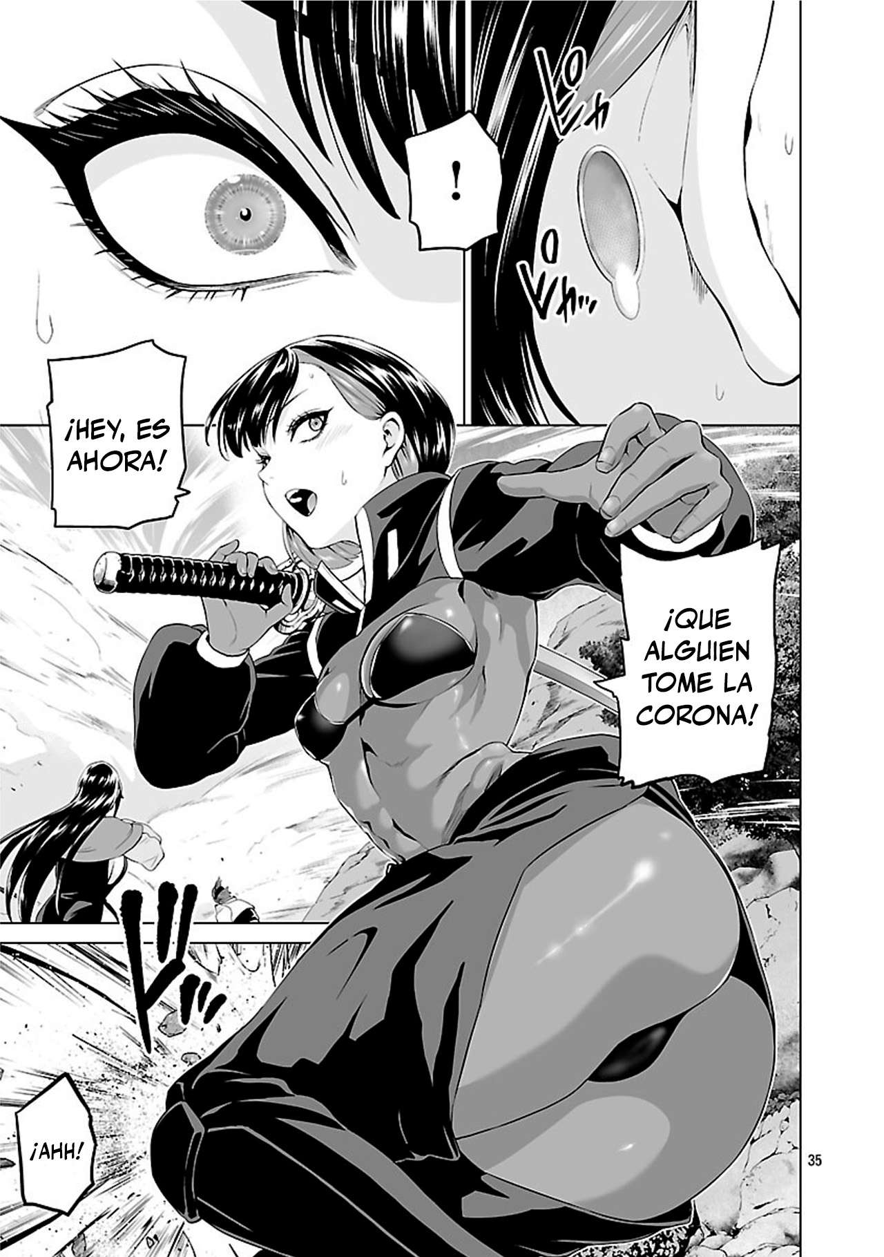 Isekai H Eiyuuden ~Bishoujo Senshi-tachi wa Saikyou Gunshi no Muchana Onegai ni Sakaraenai~ Capitulo 4 página 35