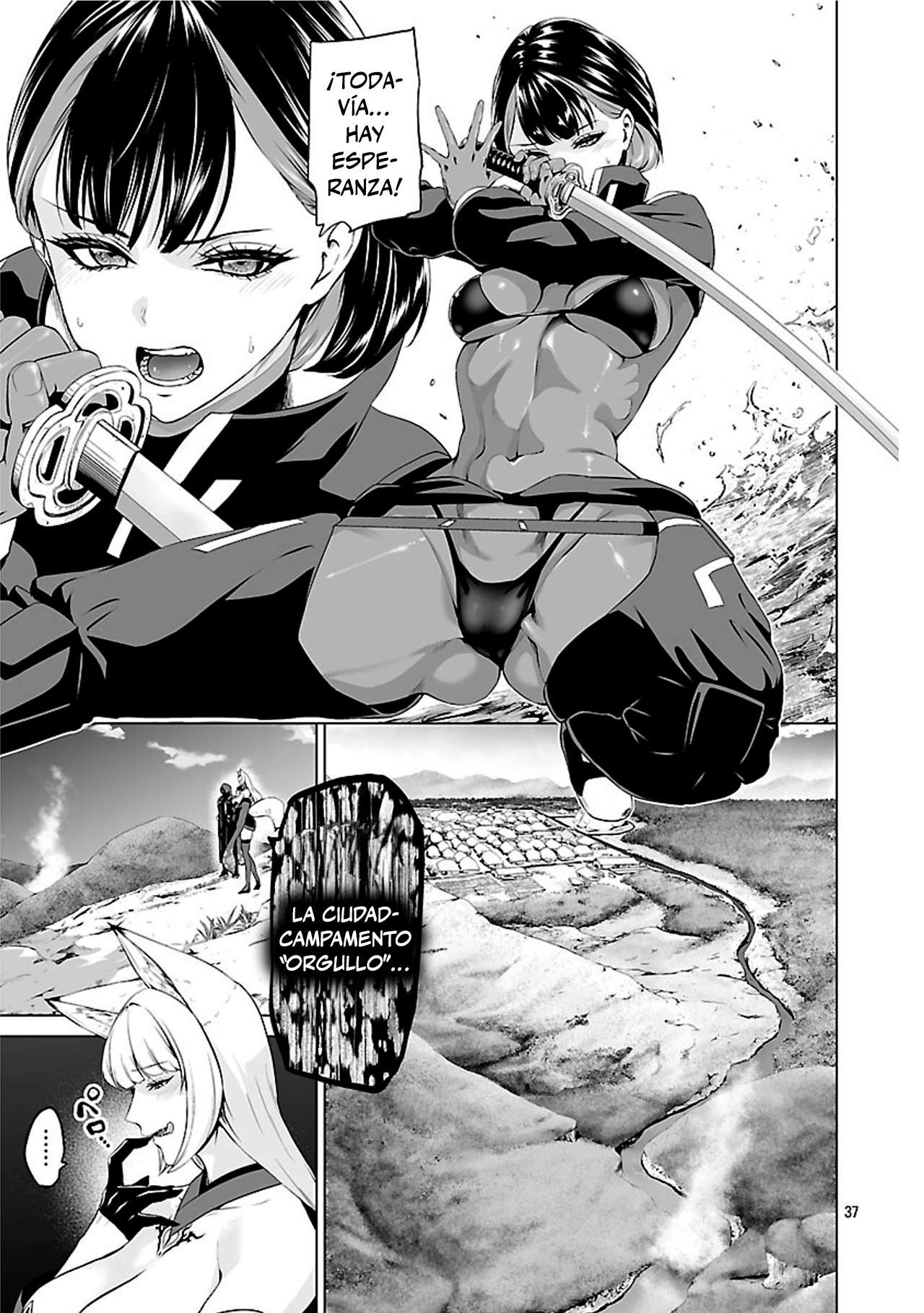 Isekai H Eiyuuden ~Bishoujo Senshi-tachi wa Saikyou Gunshi no Muchana Onegai ni Sakaraenai~ Capitulo 4 página 37