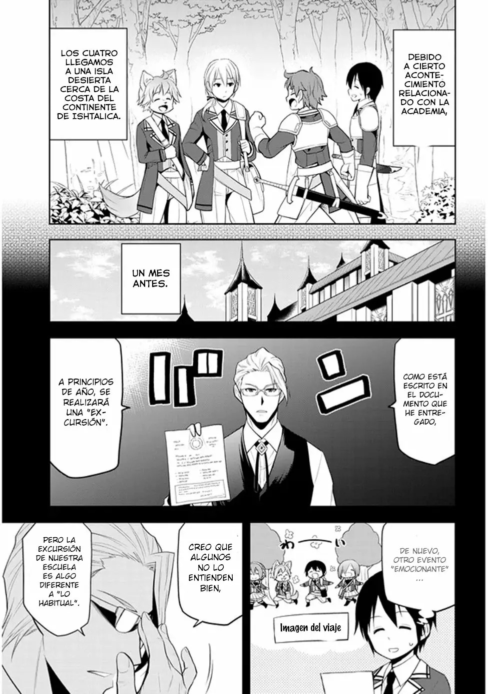 Maseki Gurume Mamono no Chikara o Tabeta Ore wa Saikyou! Capitulo 19: La excursión de la academia real a la tierra de los reyes. página 4