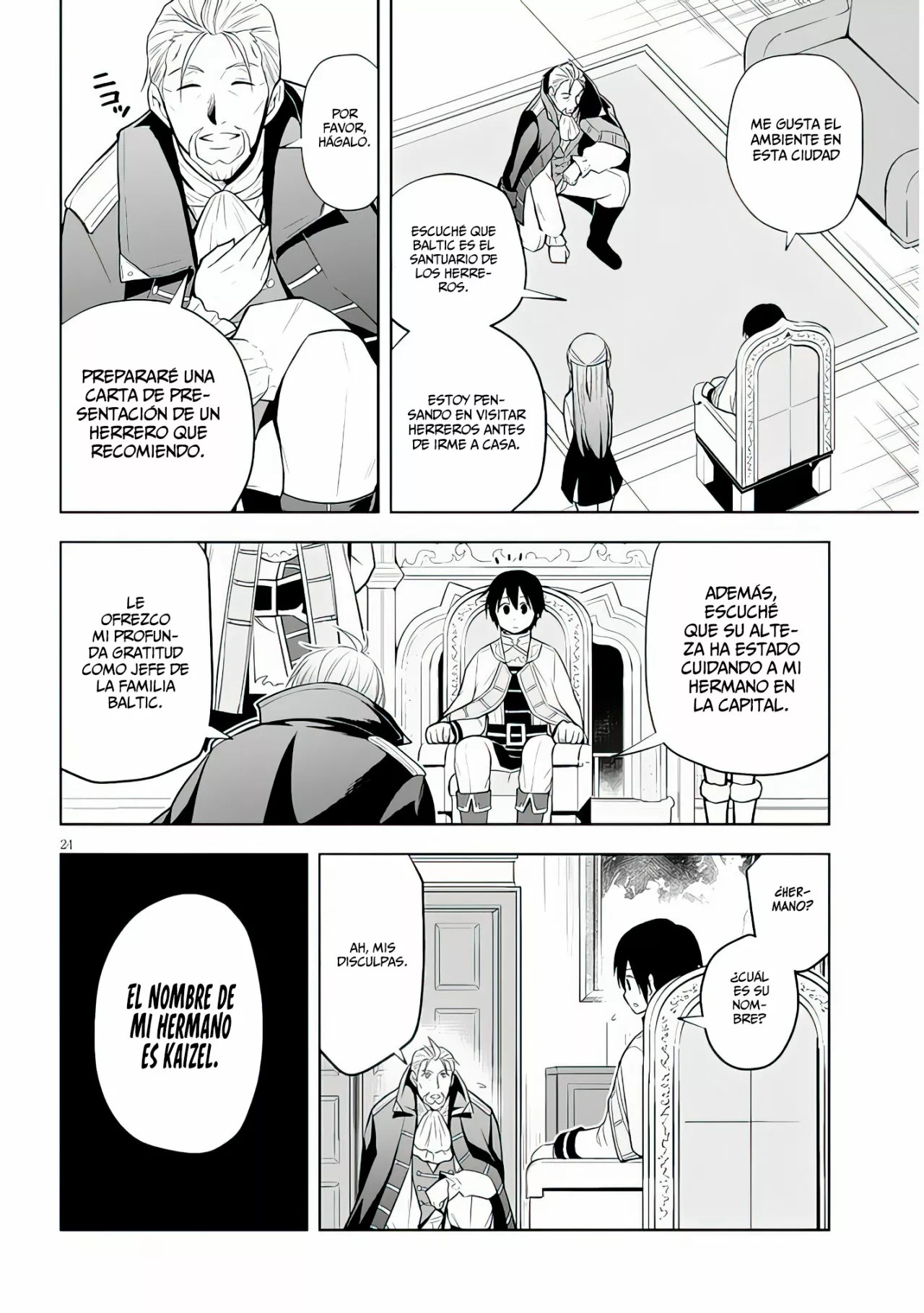 Maseki Gurume Mamono no Chikara o Tabeta Ore wa Saikyou! Capitulo 38: Pueblo de Aventureros, Baltic. página 27