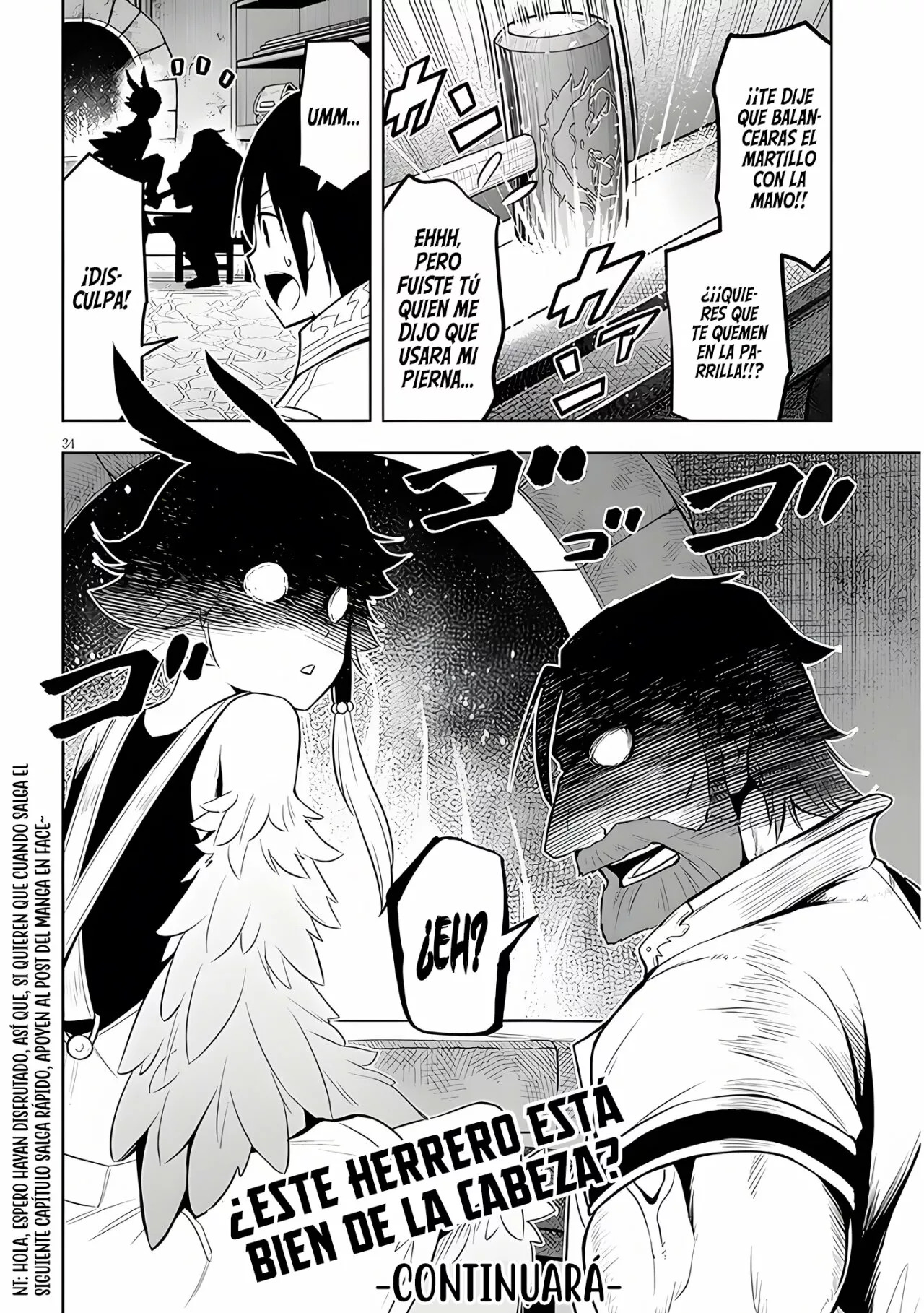 Maseki Gurume Mamono no Chikara o Tabeta Ore wa Saikyou! Capitulo 42: Caballero Negro. página 37