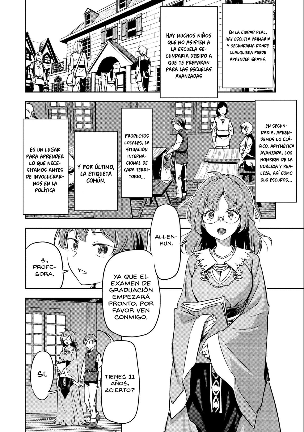 Chōnin A wa Akuyaku Reijō o Dōshite mo Sukuitai Capitulo 4: Graduación página 11
