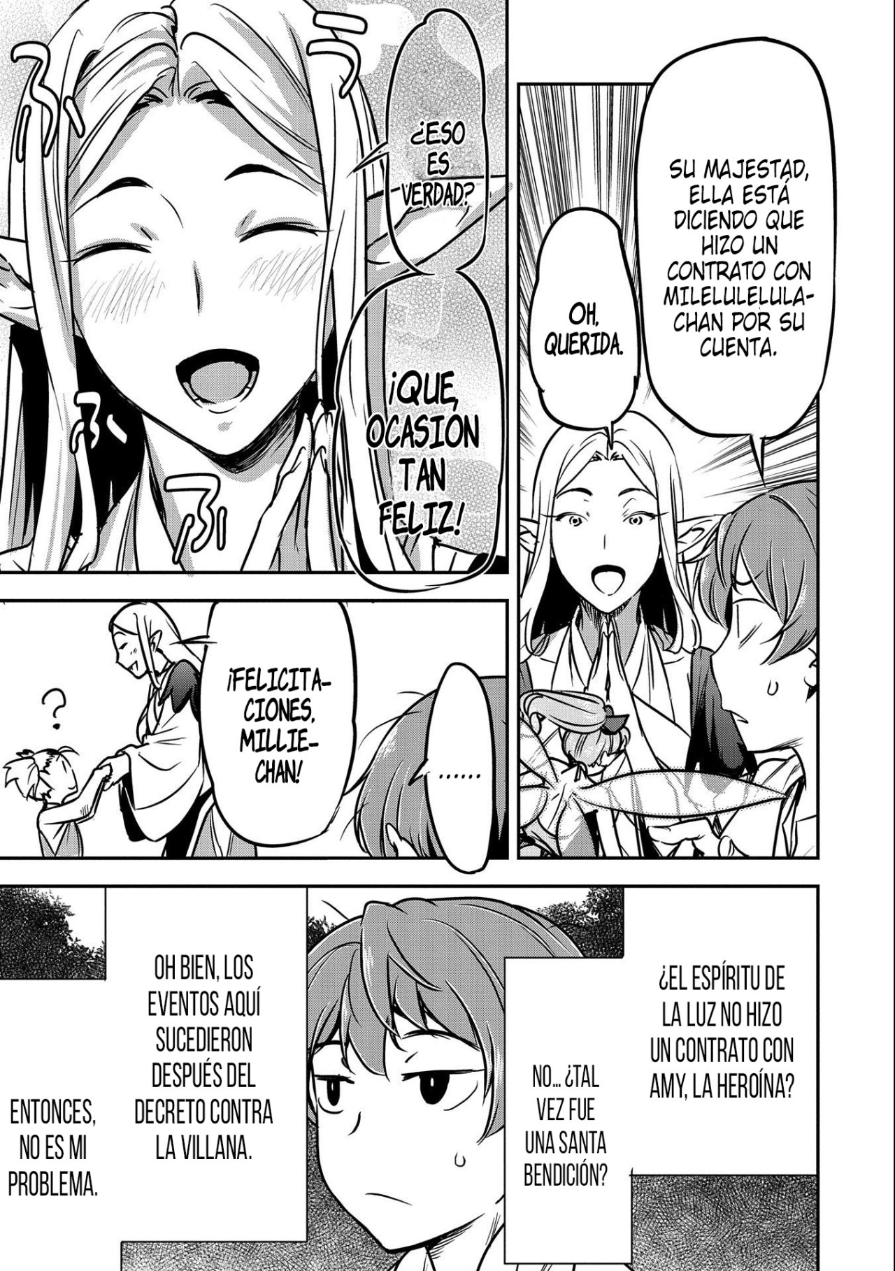 Chōnin A wa Akuyaku Reijō o Dōshite mo Sukuitai Capitulo 9: Espíritu de Luz página 18