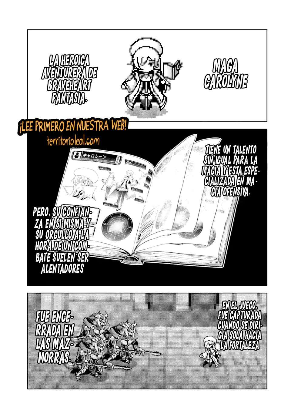 Reencarne como un jefe de nivel intermedio que muere al principio del juego. Capitulo 5.1 página 2