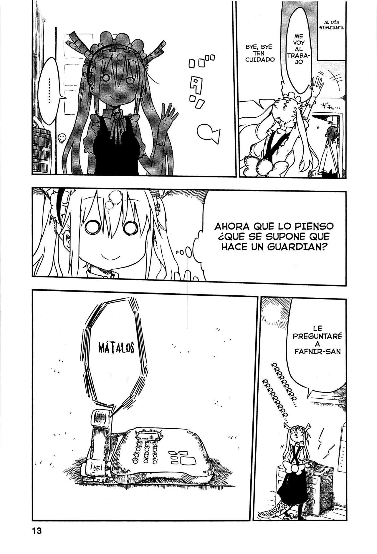 Kobayashi-san Chi no Maid Dragon Capitulo 1: Tooru y Kobayashi página 12