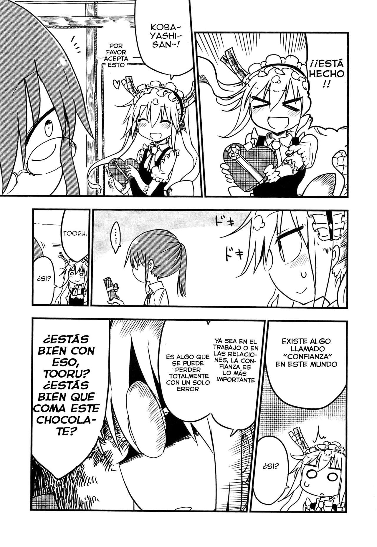 Kobayashi-san Chi no Maid Dragon Capitulo 10: Tooru y el Dia de San Valentin página 4