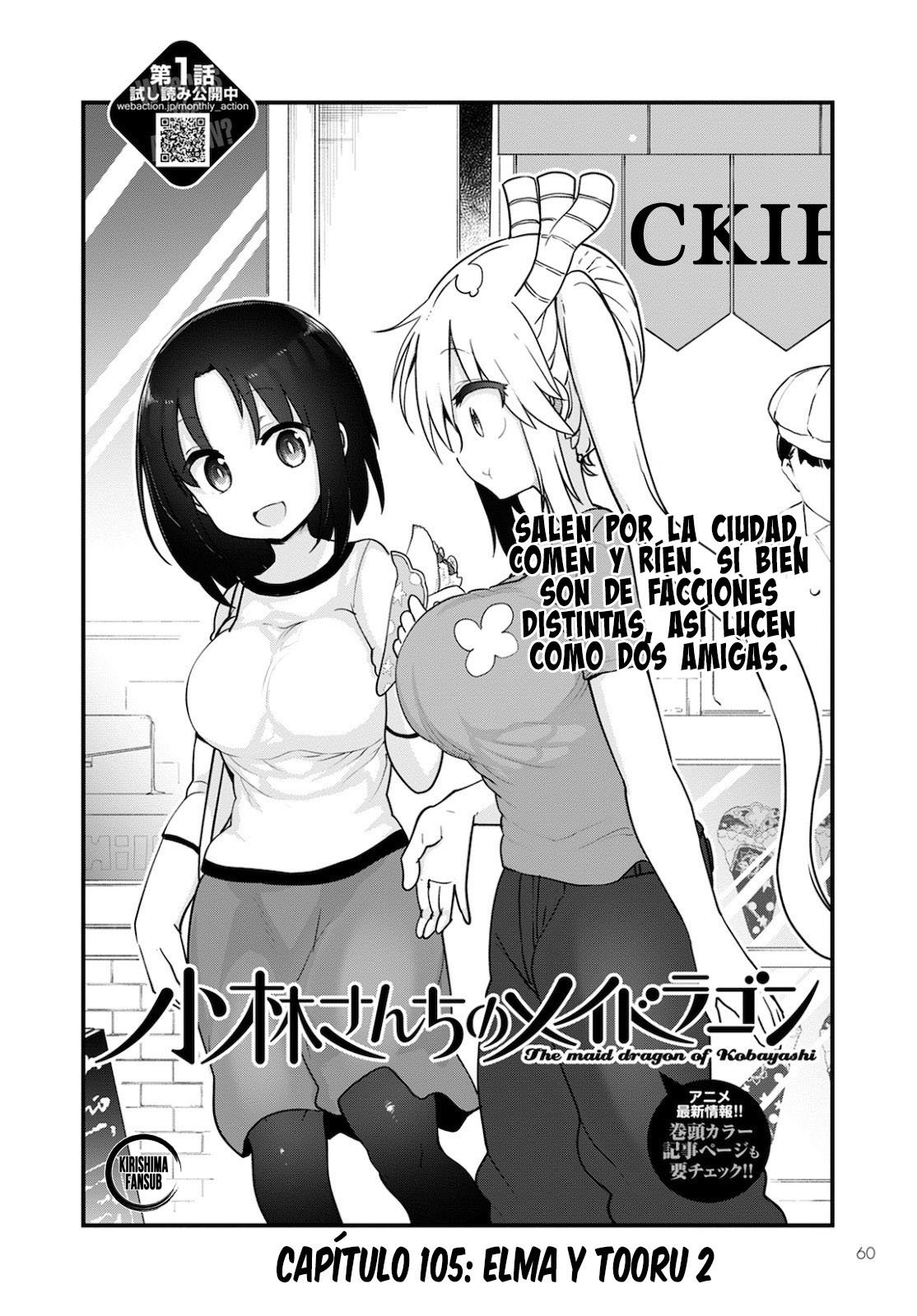 Kobayashi-san Chi no Maid Dragon Capitulo 105 página 3