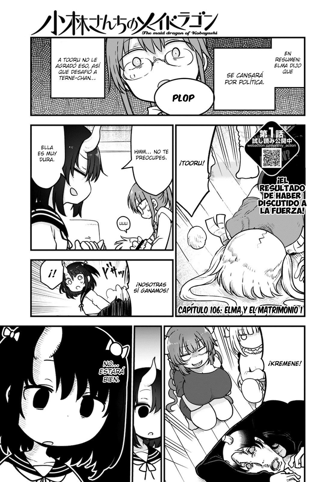 Kobayashi-san Chi no Maid Dragon Capitulo 106 página 2