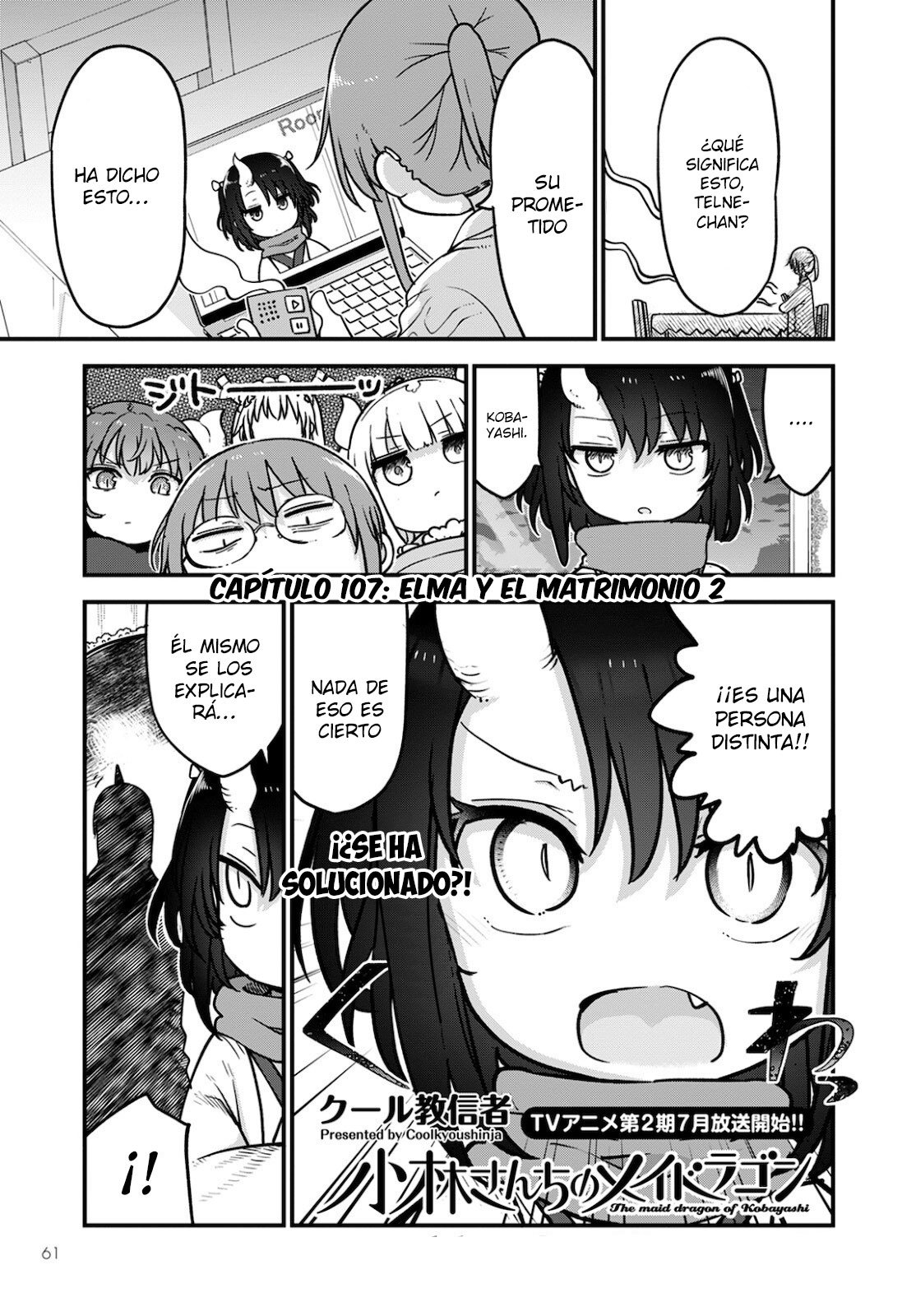 Kobayashi-san Chi no Maid Dragon Capitulo 107 página 2