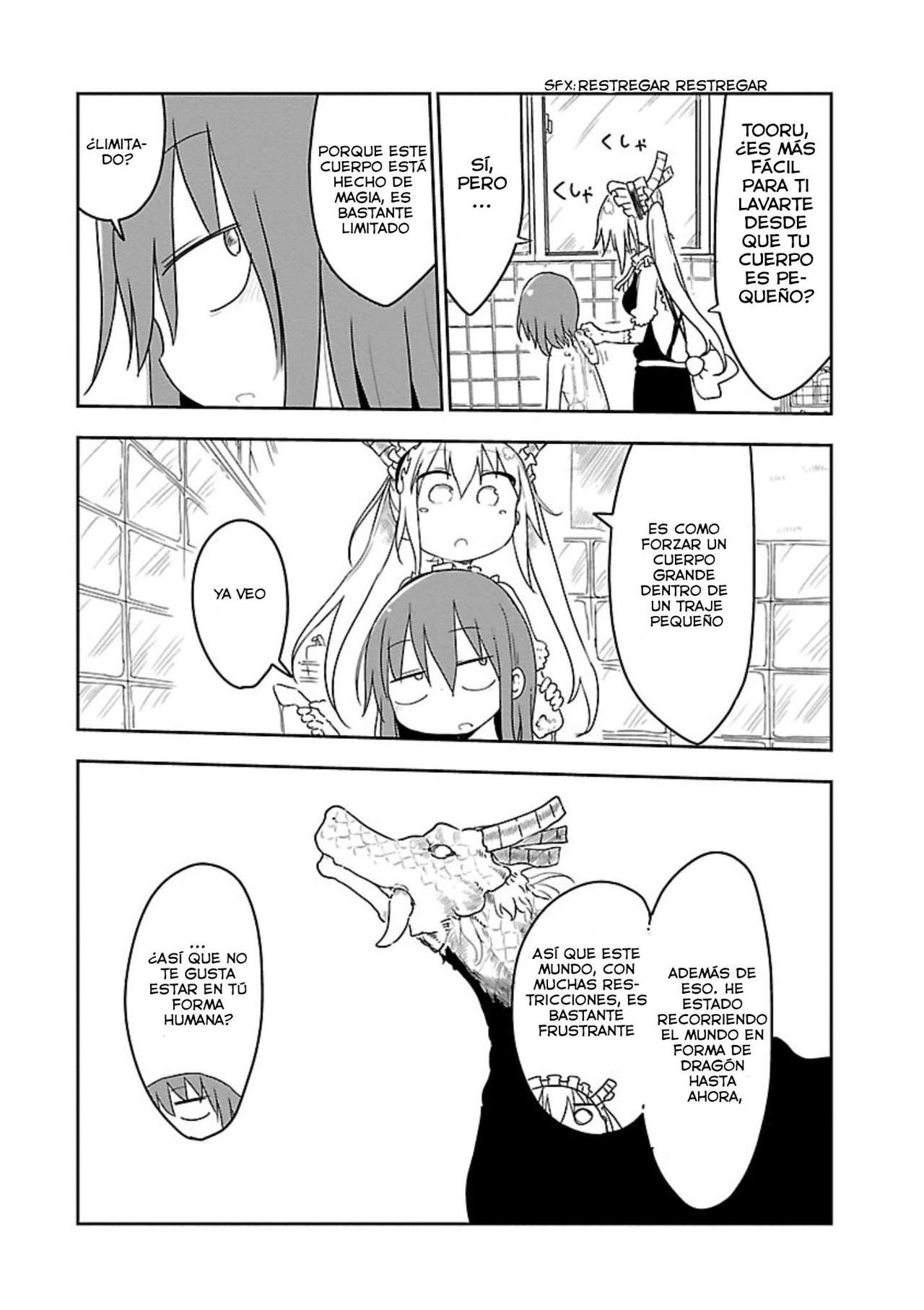 Kobayashi-san Chi no Maid Dragon Capitulo 11: Tooru y la Limpieza página 12