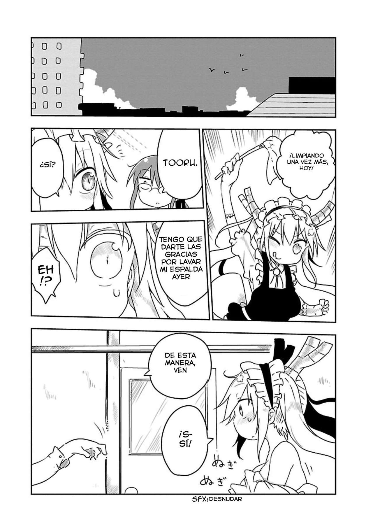 Kobayashi-san Chi no Maid Dragon Capitulo 11: Tooru y la Limpieza página 14
