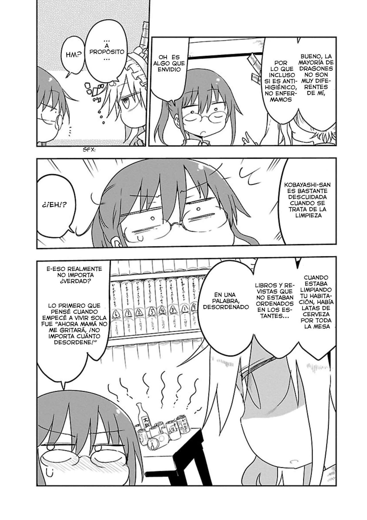 Kobayashi-san Chi no Maid Dragon Capitulo 11: Tooru y la Limpieza página 9