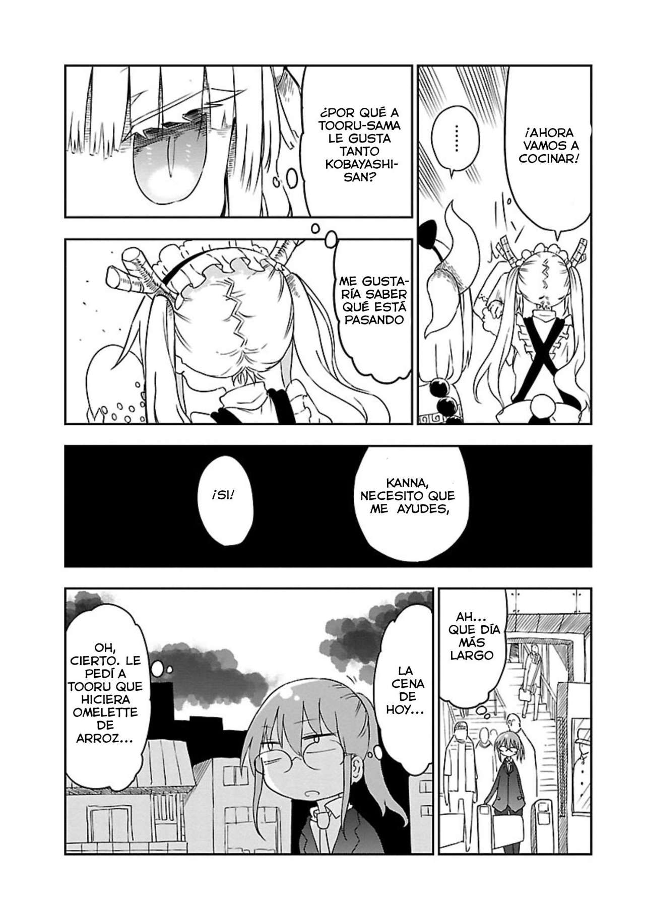 Kobayashi-san Chi no Maid Dragon Capitulo 12: Tooru y el Omelette de Arroz página 11