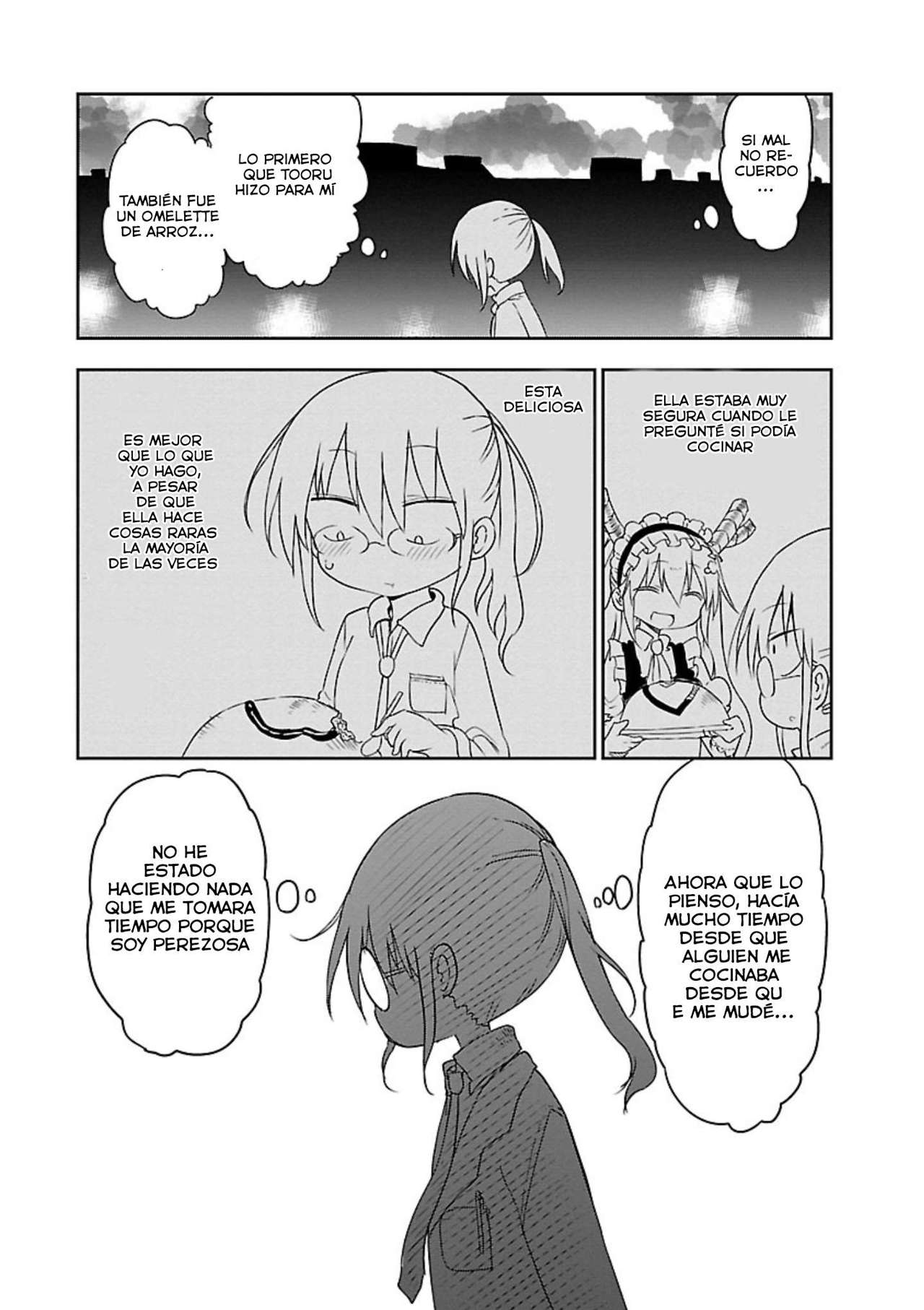 Kobayashi-san Chi no Maid Dragon Capitulo 12: Tooru y el Omelette de Arroz página 12