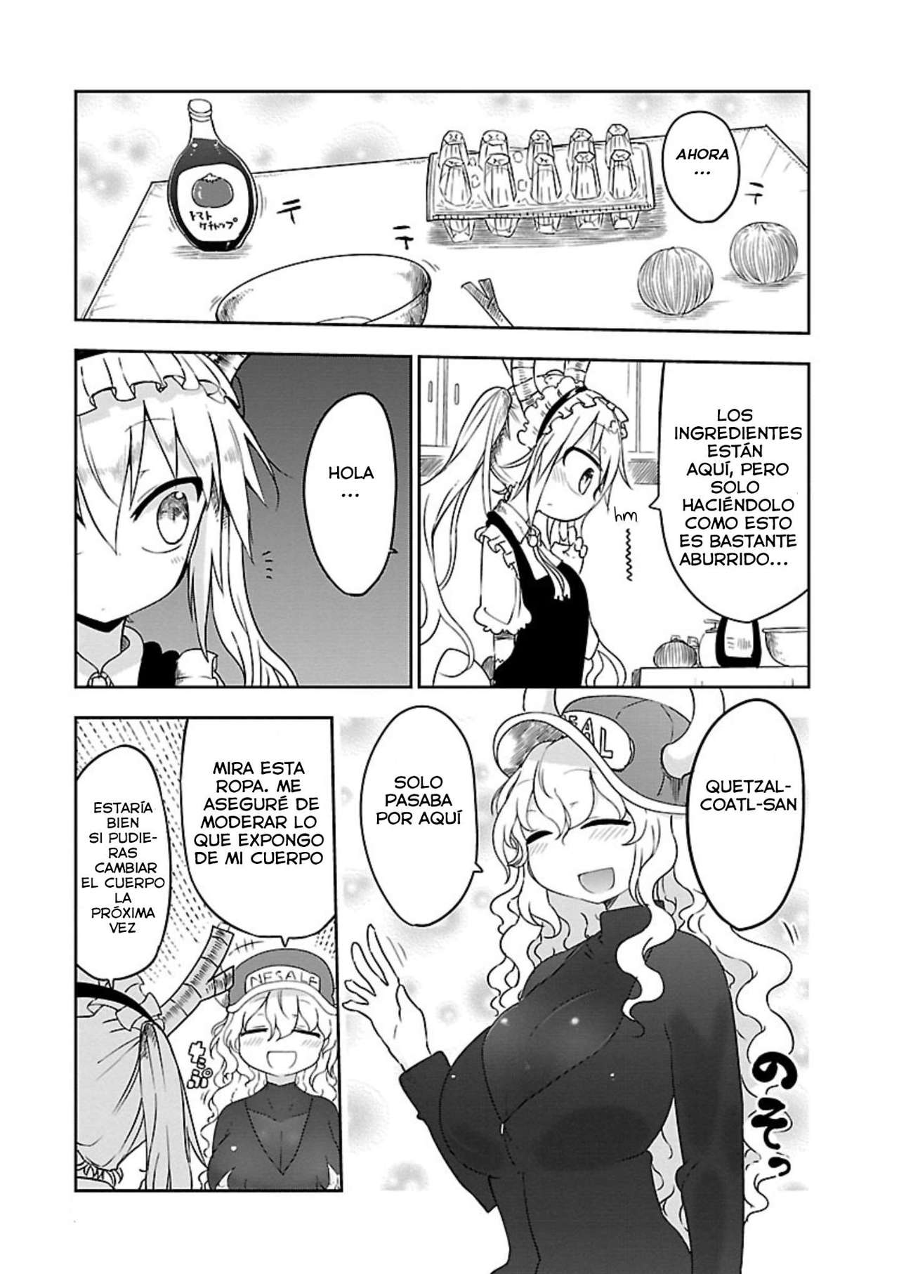 Kobayashi-san Chi no Maid Dragon Capitulo 12: Tooru y el Omelette de Arroz página 4