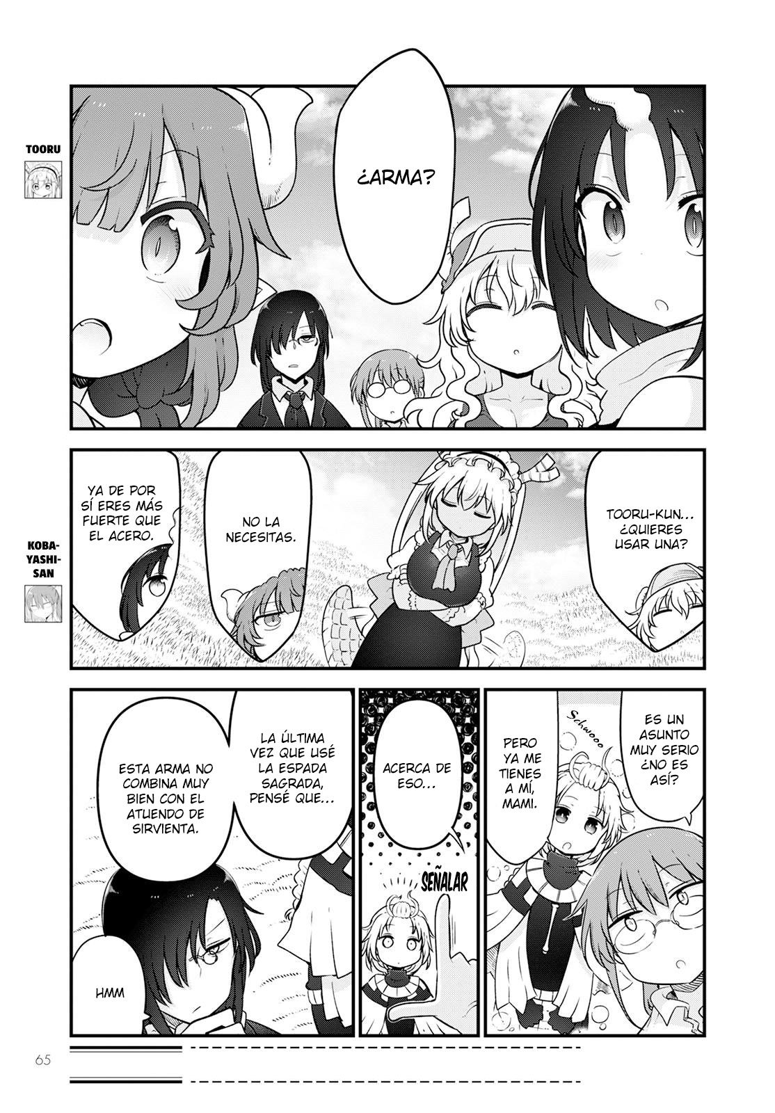 Kobayashi-san Chi no Maid Dragon Capitulo 126: Tooru y las armas página 4