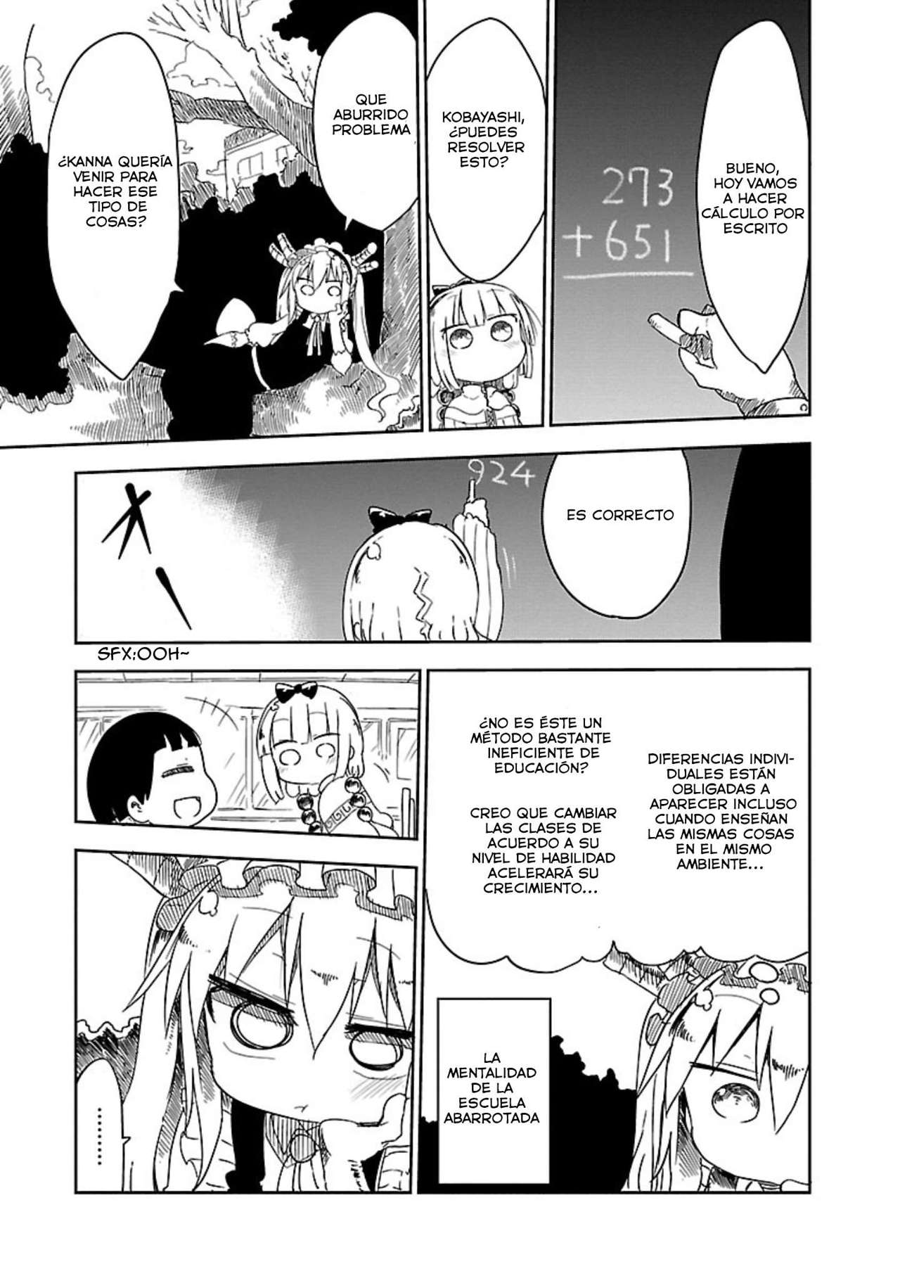 Kobayashi-san Chi no Maid Dragon Capitulo 13: Kanna y la Escuela página 6