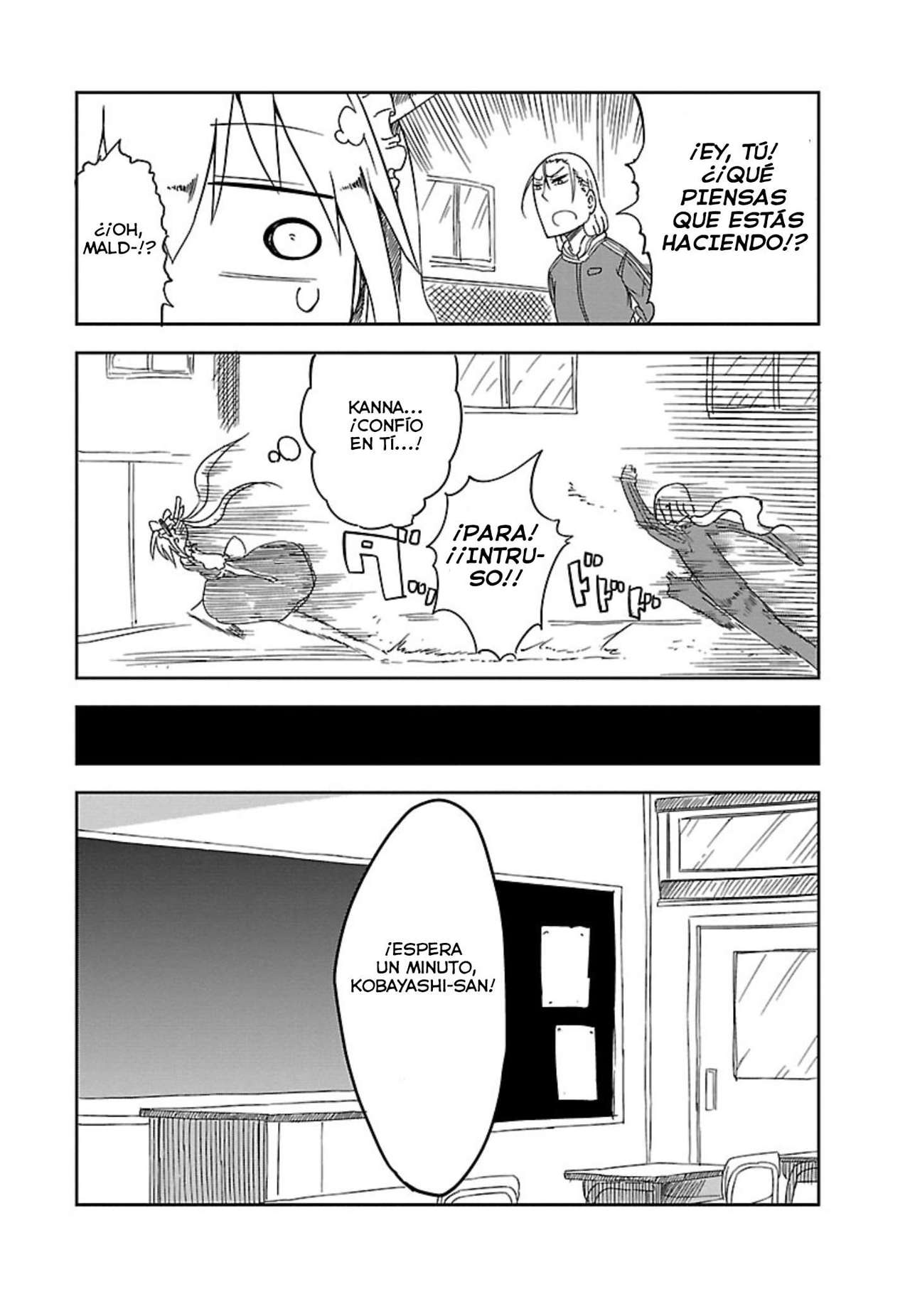 Kobayashi-san Chi no Maid Dragon Capitulo 13: Kanna y la Escuela página 8