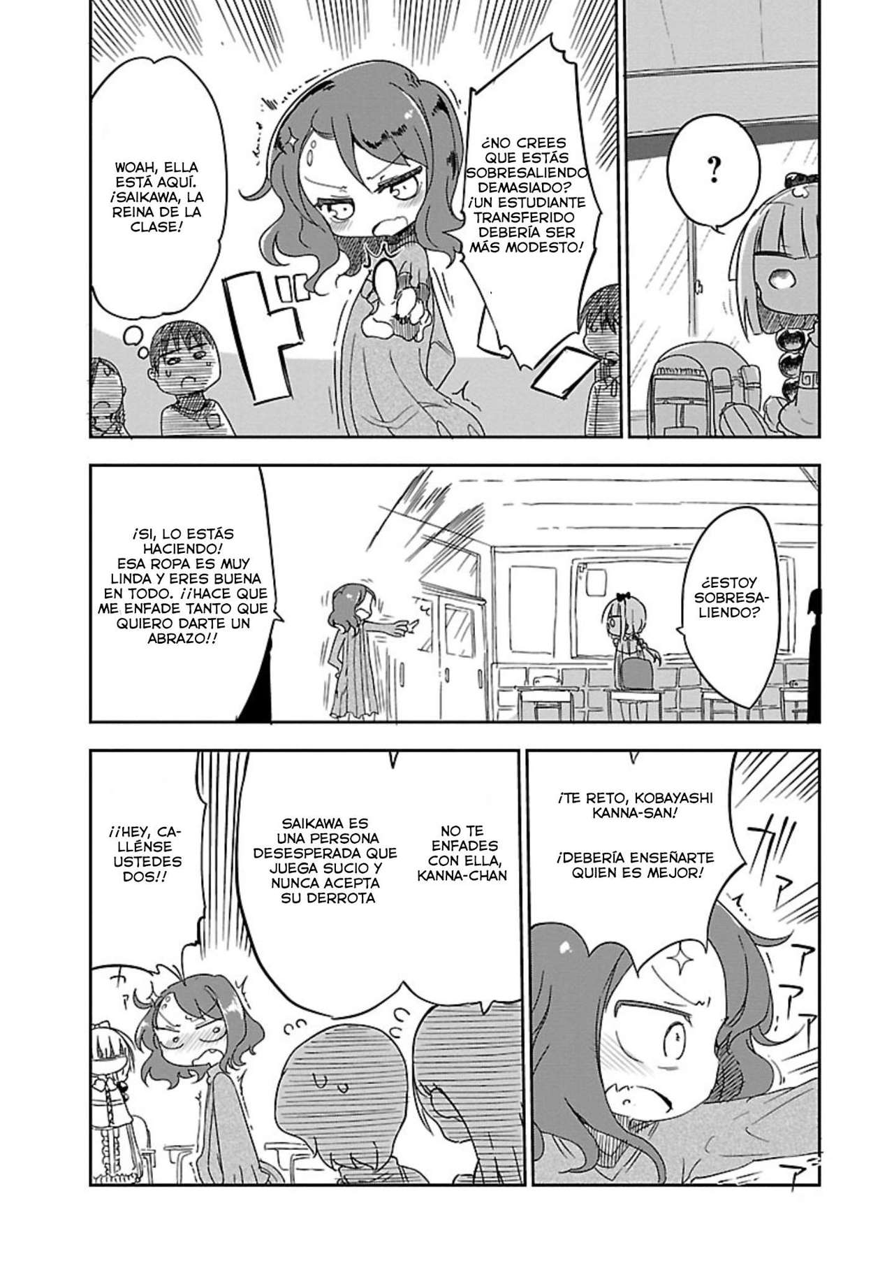 Kobayashi-san Chi no Maid Dragon Capitulo 13: Kanna y la Escuela página 9