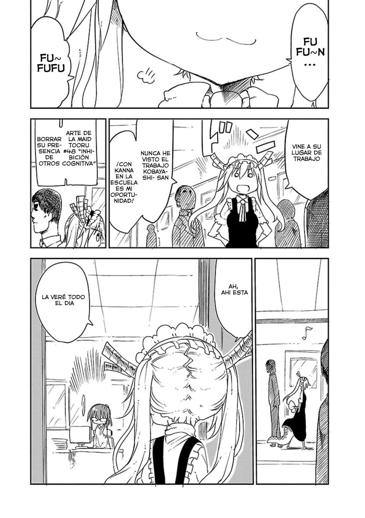 Kobayashi-san Chi no Maid Dragon Capitulo 14: Tooru y el Trabajo de Oficina página 4
