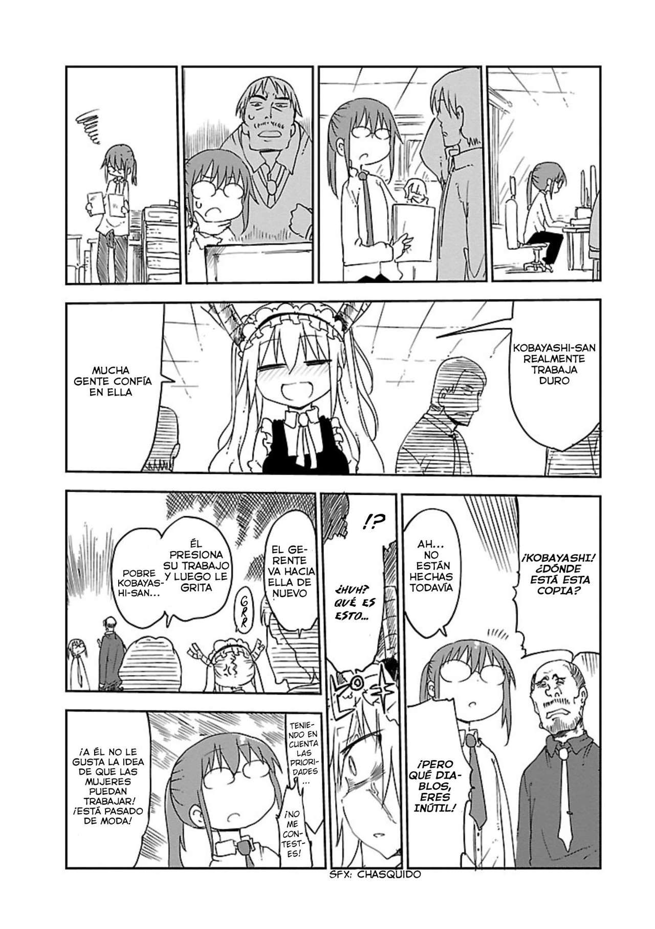 Kobayashi-san Chi no Maid Dragon Capitulo 14: Tooru y el Trabajo de Oficina página 7