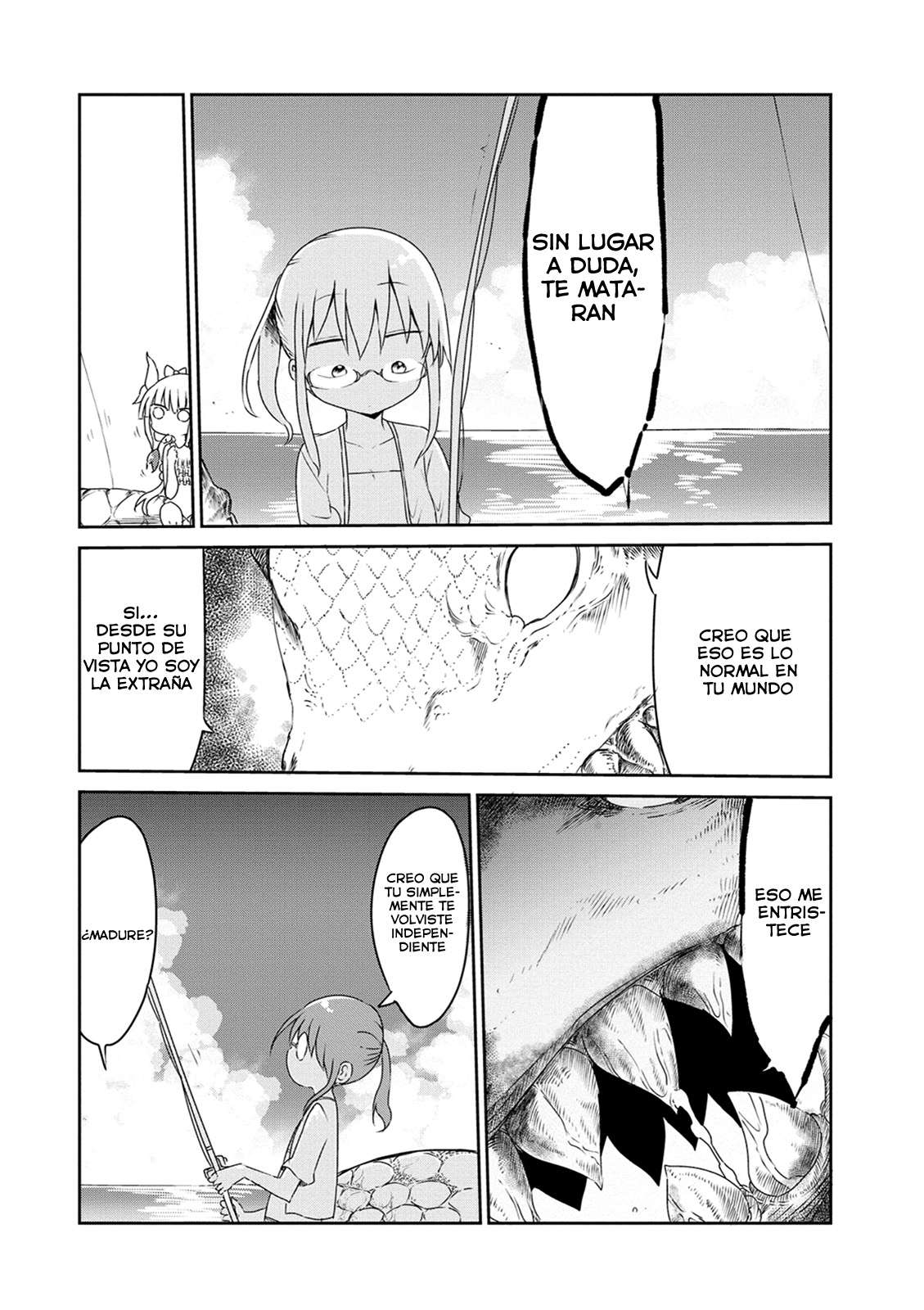Kobayashi-san Chi no Maid Dragon Capitulo 16: Tooru y la Playa página 12
