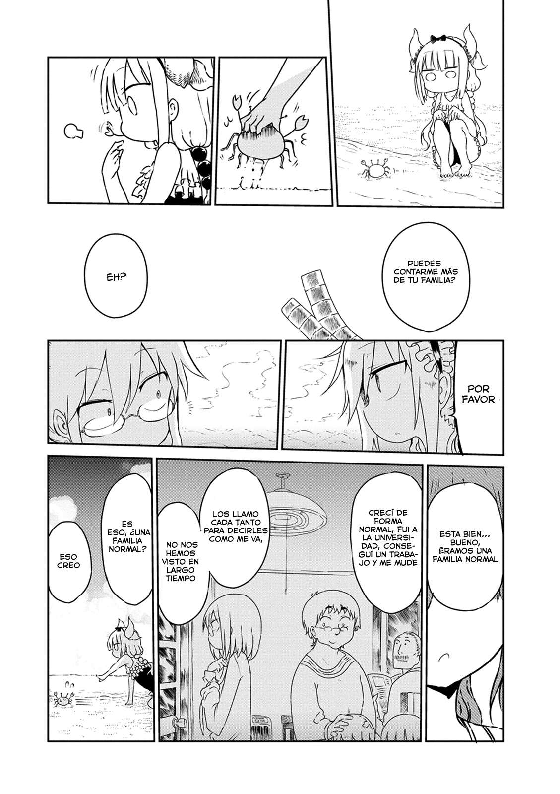 Kobayashi-san Chi no Maid Dragon Capitulo 16: Tooru y la Playa página 7