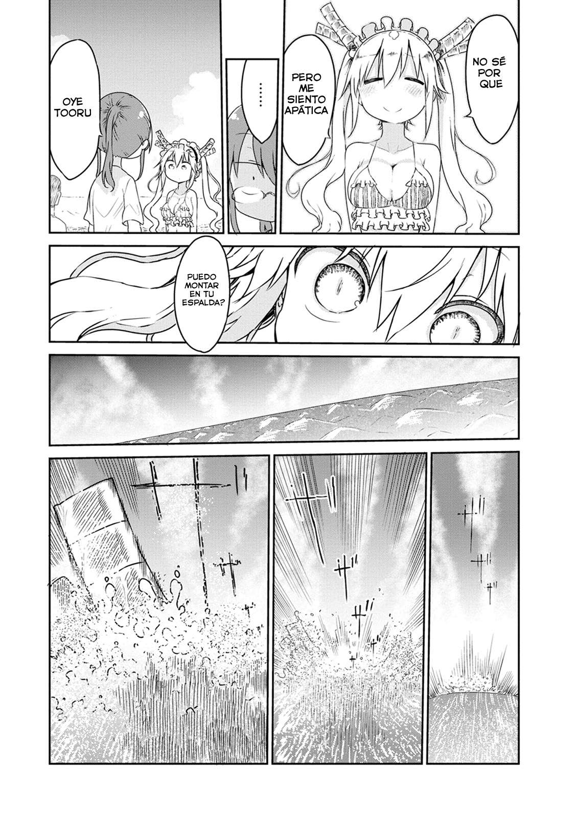 Kobayashi-san Chi no Maid Dragon Capitulo 16: Tooru y la Playa página 9