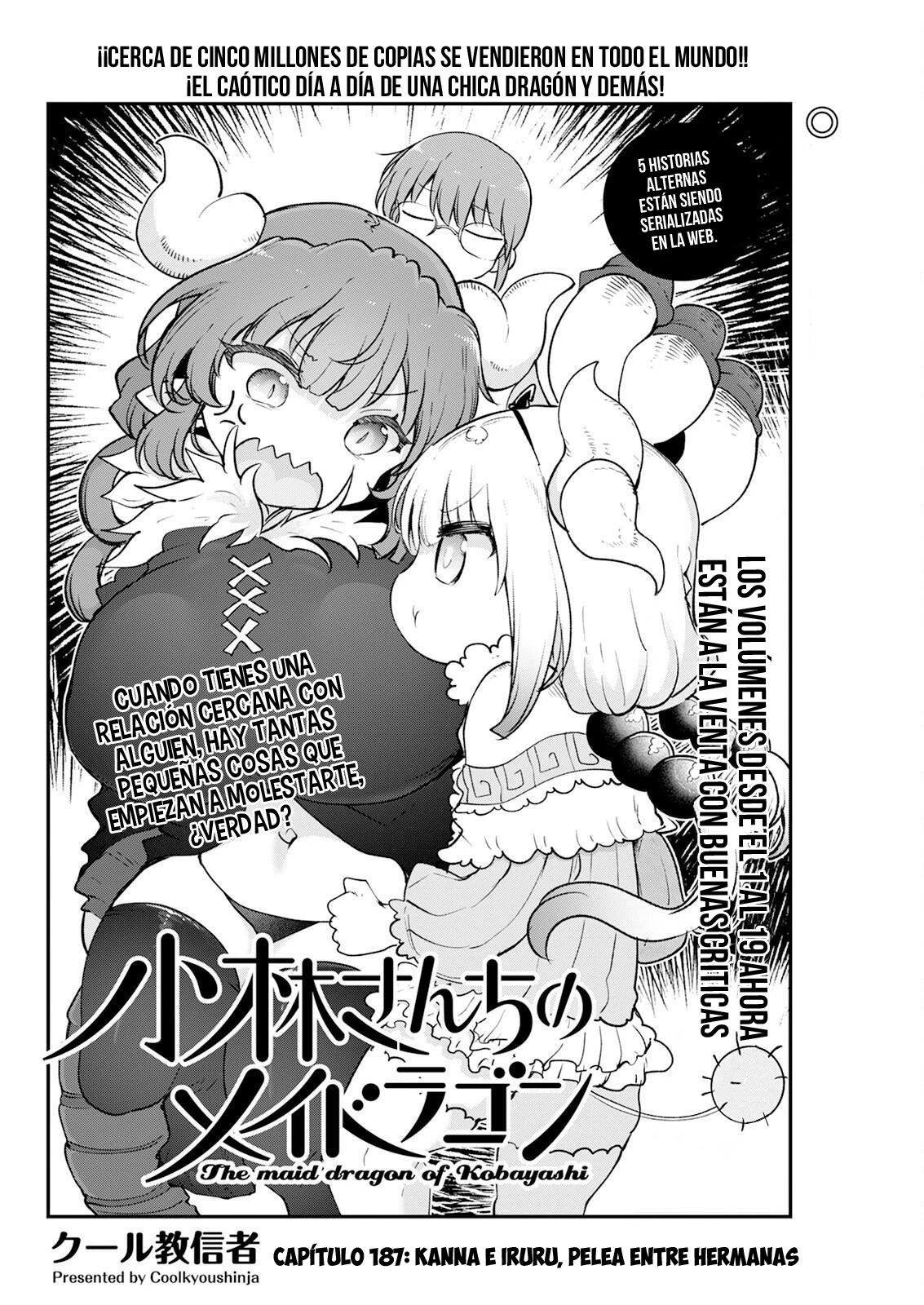 Kobayashi-san Chi no Maid Dragon Capitulo 187 página 3
