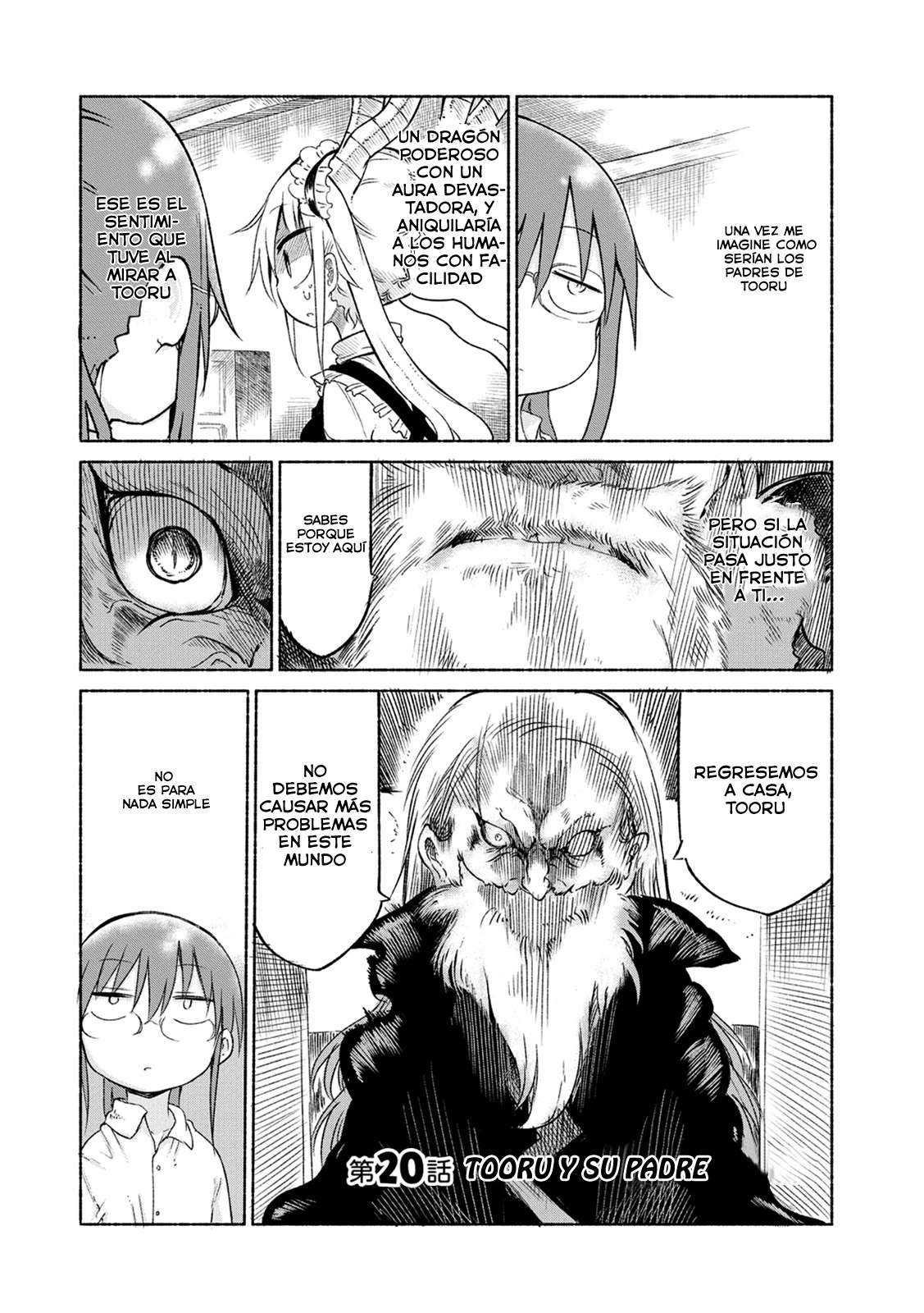 Kobayashi-san Chi no Maid Dragon Capitulo 20: Tooru y su Padre página 3