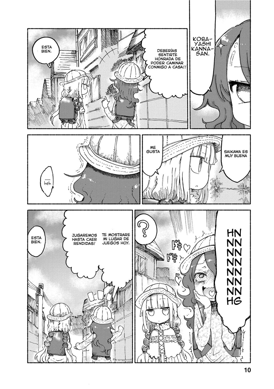 Kobayashi-san Chi no Maid Dragon Capitulo 21: Tooru y los Quemados página 10