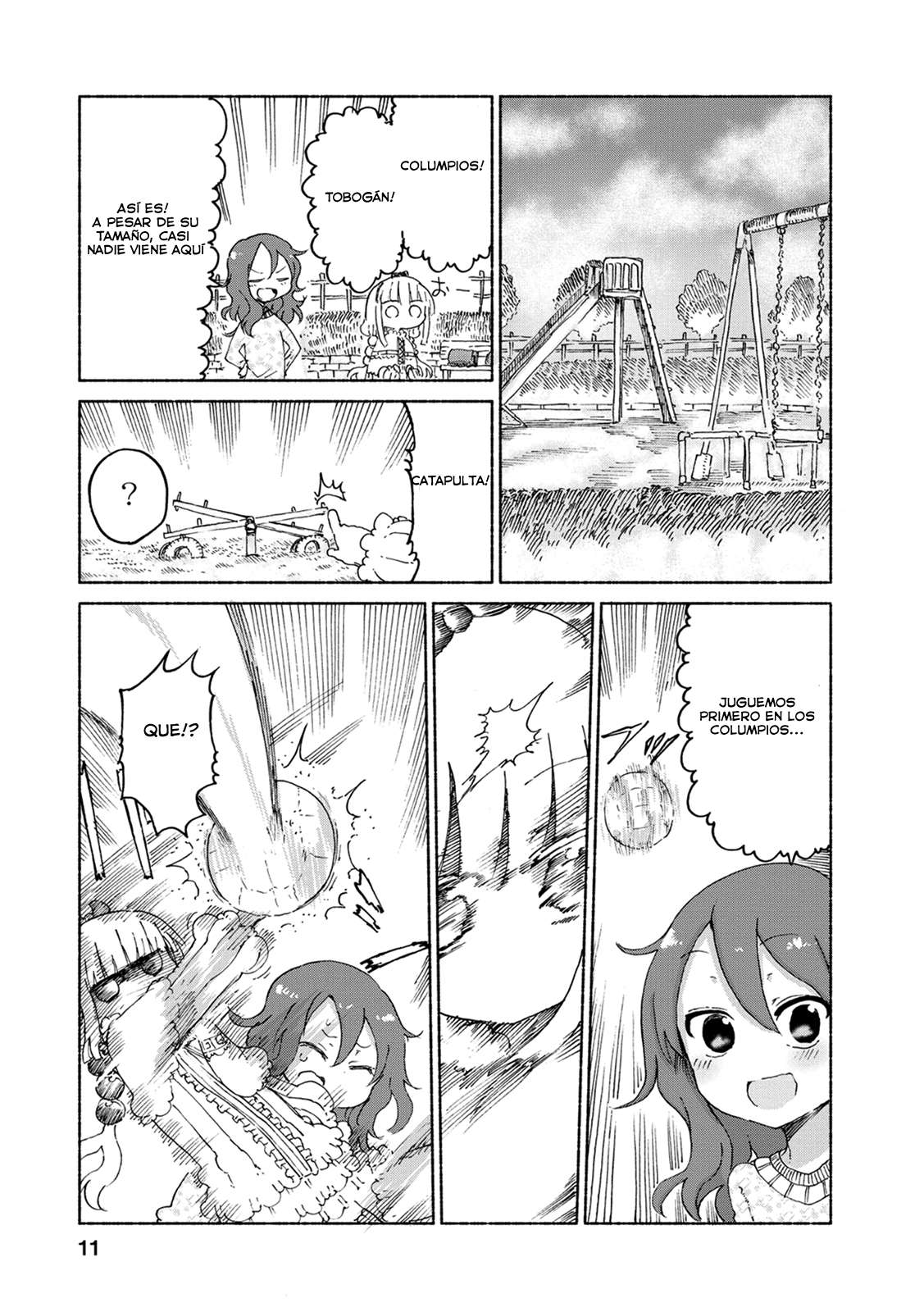Kobayashi-san Chi no Maid Dragon Capitulo 21: Tooru y los Quemados página 11