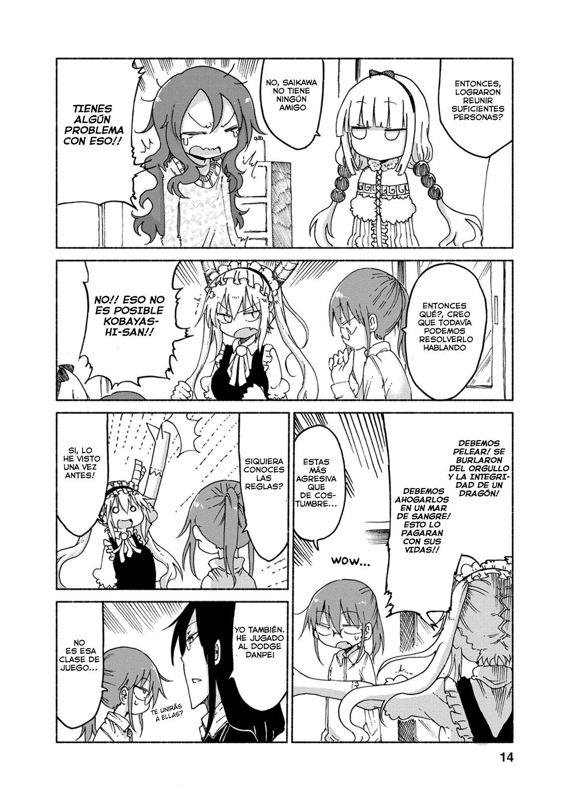 Kobayashi-san Chi no Maid Dragon Capitulo 21: Tooru y los Quemados página 14