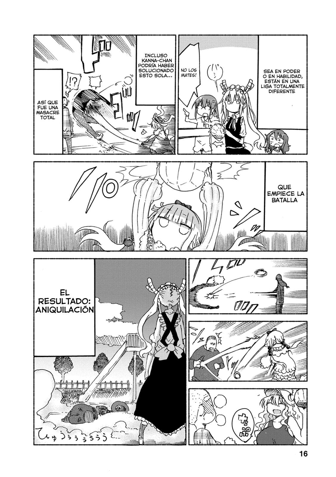 Kobayashi-san Chi no Maid Dragon Capitulo 21: Tooru y los Quemados página 16