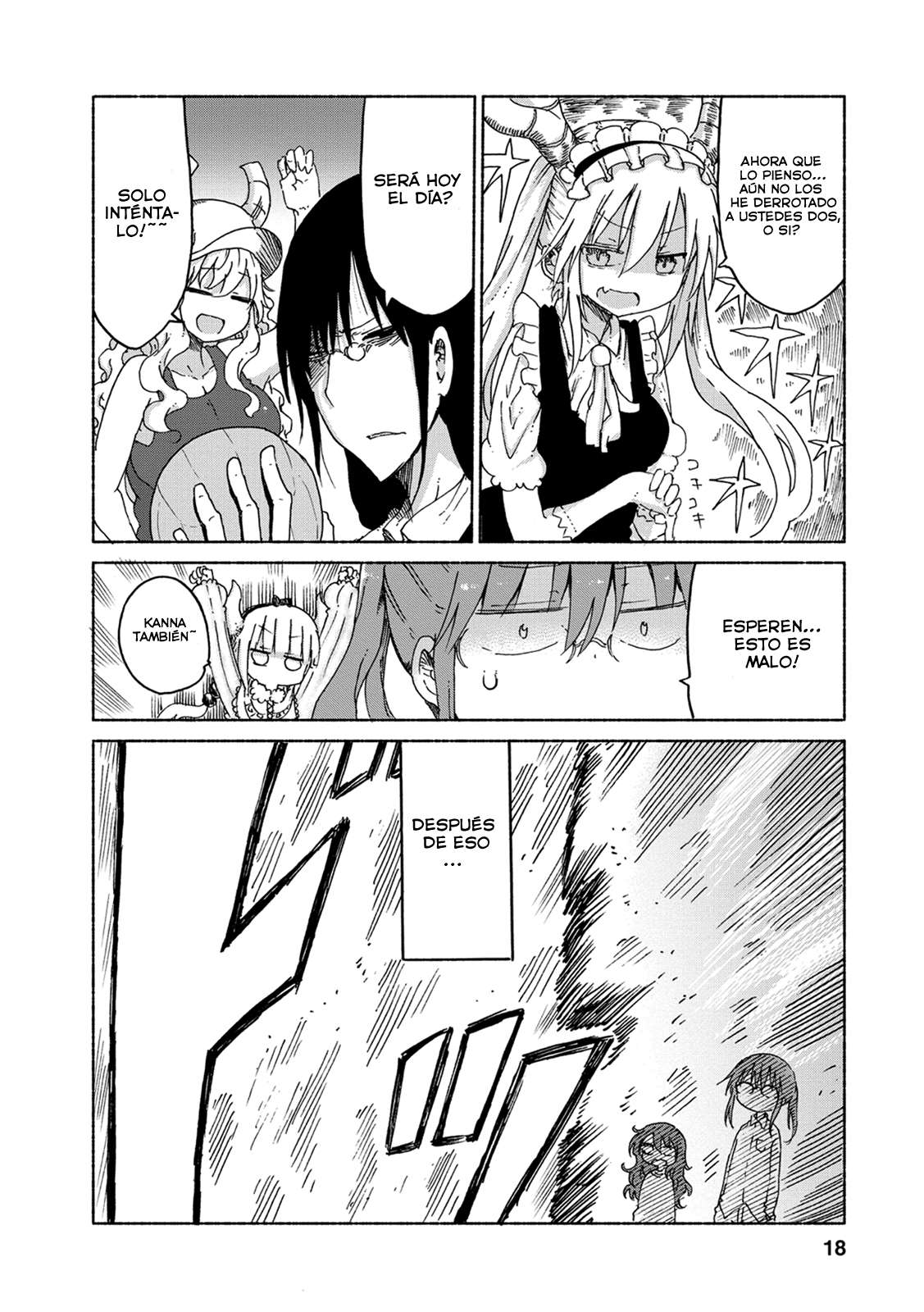 Kobayashi-san Chi no Maid Dragon Capitulo 21: Tooru y los Quemados página 18