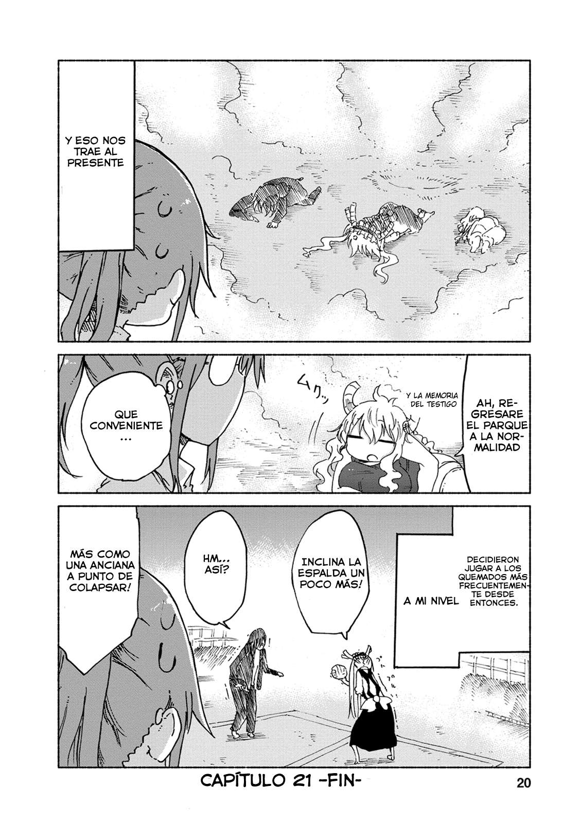 Kobayashi-san Chi no Maid Dragon Capitulo 21: Tooru y los Quemados página 20