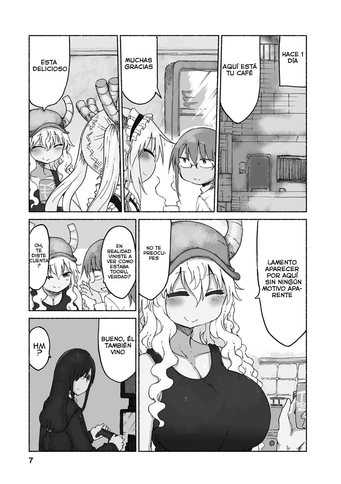 Kobayashi-san Chi no Maid Dragon Capitulo 21: Tooru y los Quemados página 7