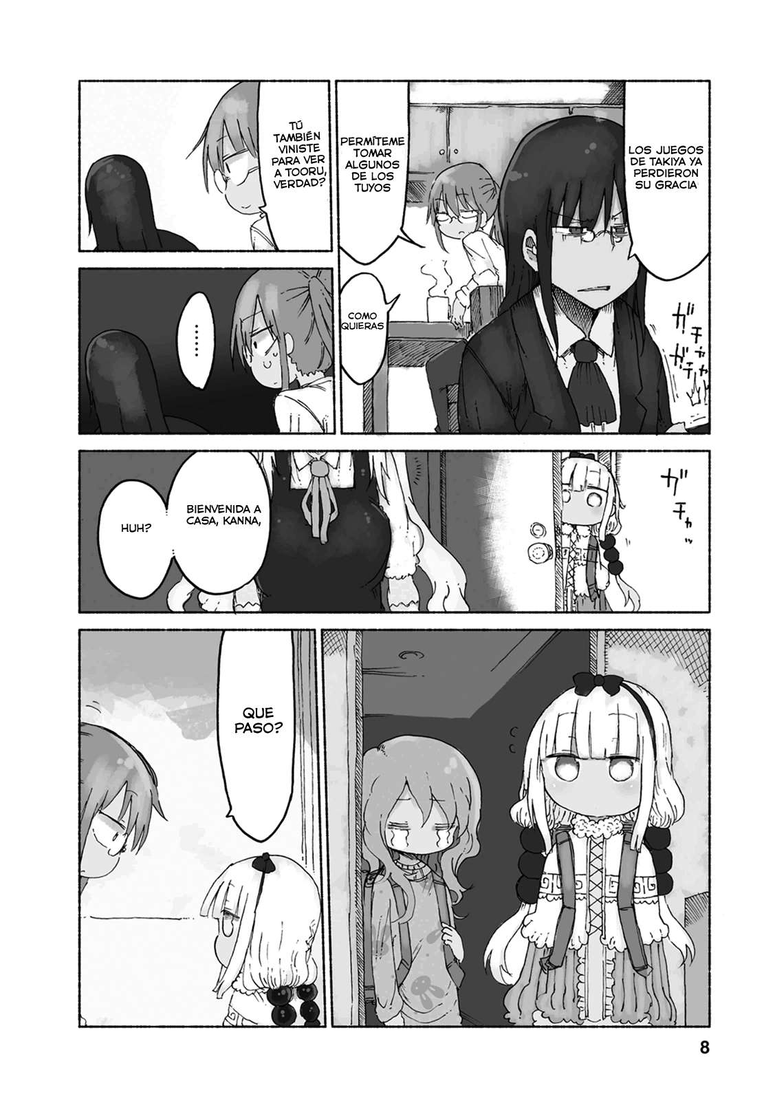 Kobayashi-san Chi no Maid Dragon Capitulo 21: Tooru y los Quemados página 8